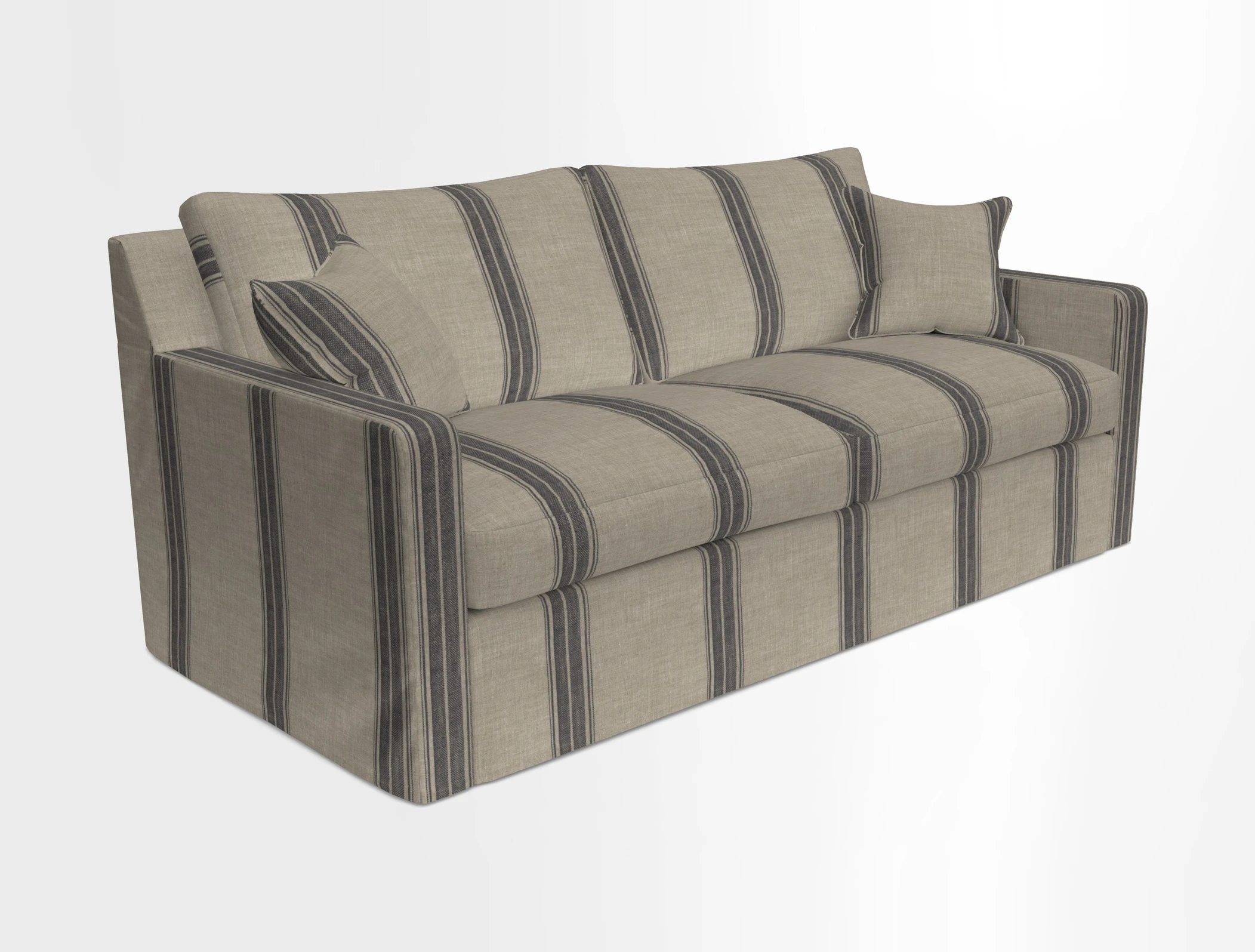 Stopham Sofa Bed in Romo Linara Shingle, seat in Designer's Guild Florian Corn