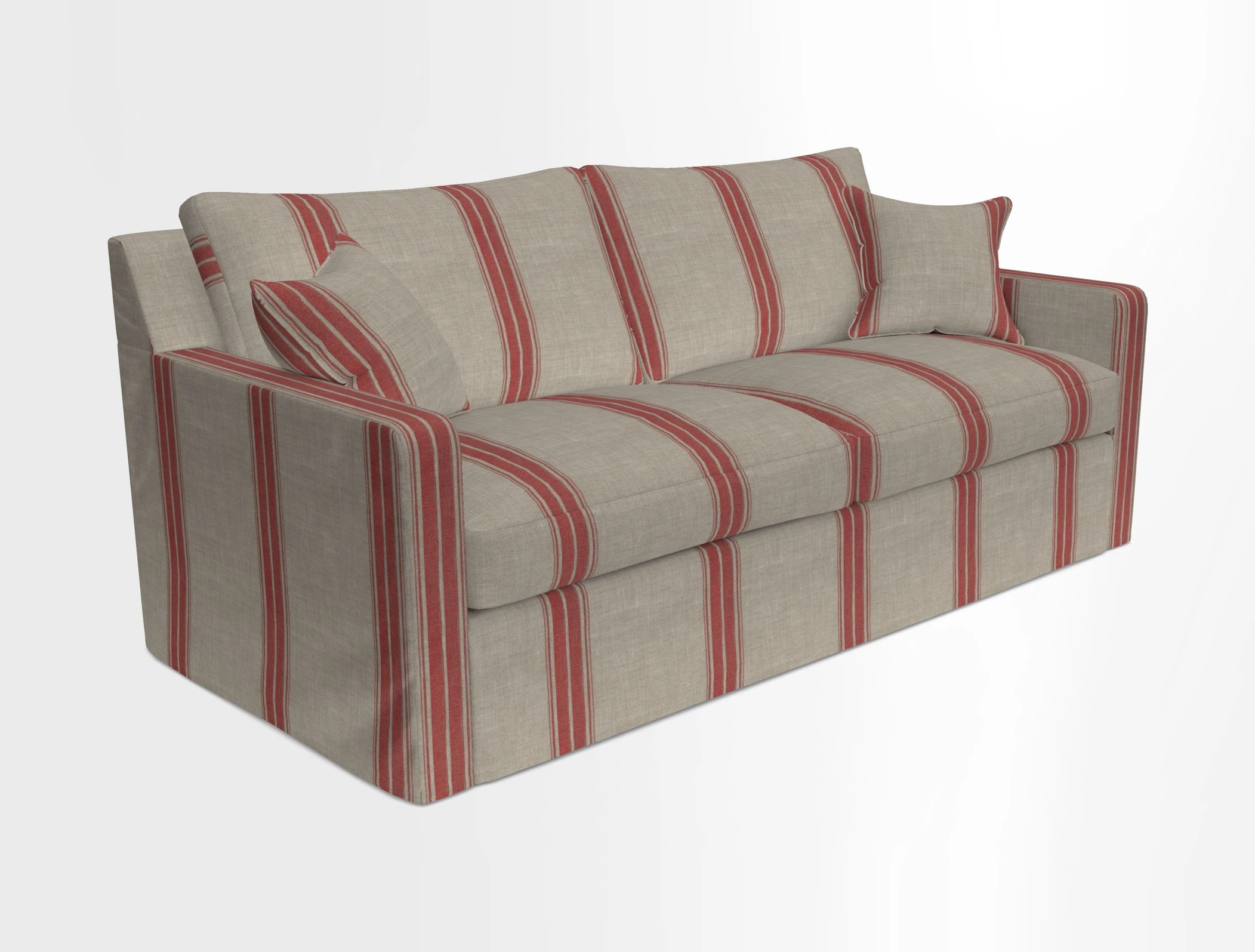Stopham Sofa Bed in Romo Linara Shingle, seat in Designer's Guild Florian Corn