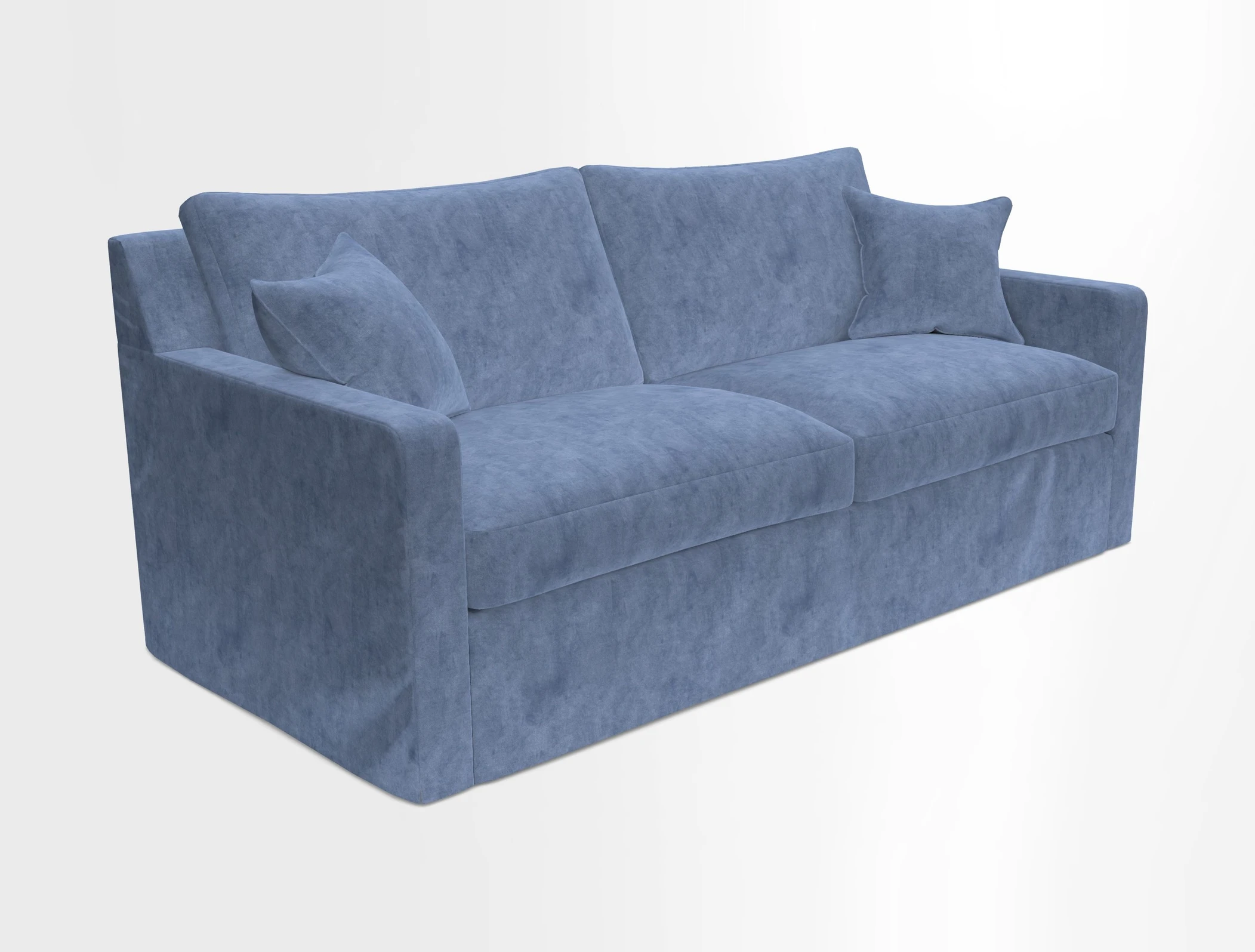 Stopham Sofa Bed in Romo Linara Shingle, seat in Designer's Guild Florian Corn