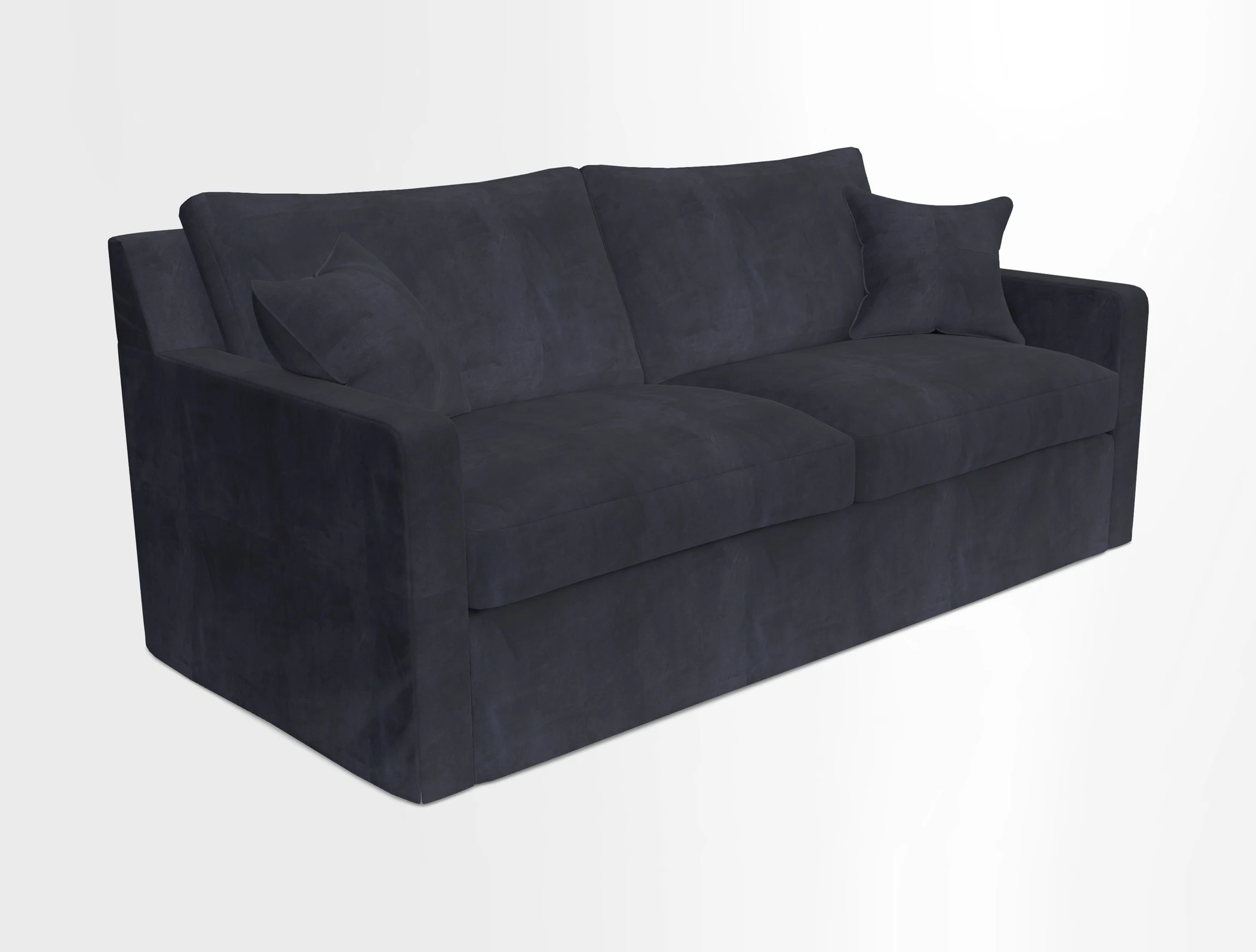 Stopham Sofa Bed in Romo Linara Shingle, seat in Designer's Guild Florian Corn