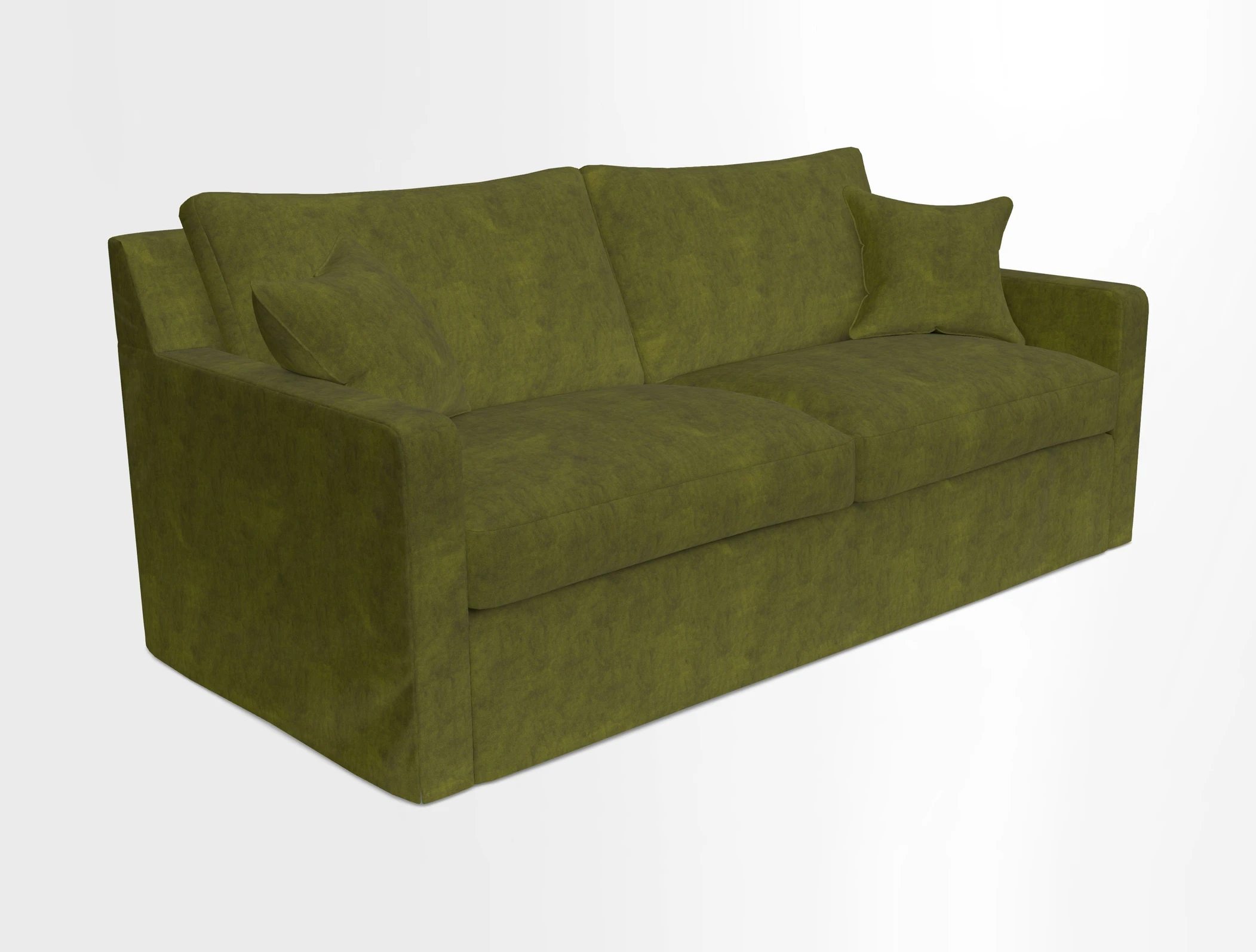 Stopham Sofa Bed in Romo Linara Shingle, seat in Designer's Guild Florian Corn