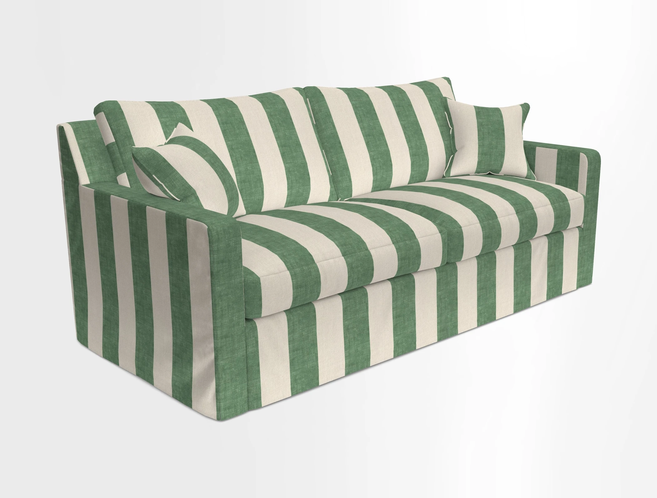 Stopham Sofa Bed in Romo Linara Shingle, seat in Designer's Guild Florian Corn