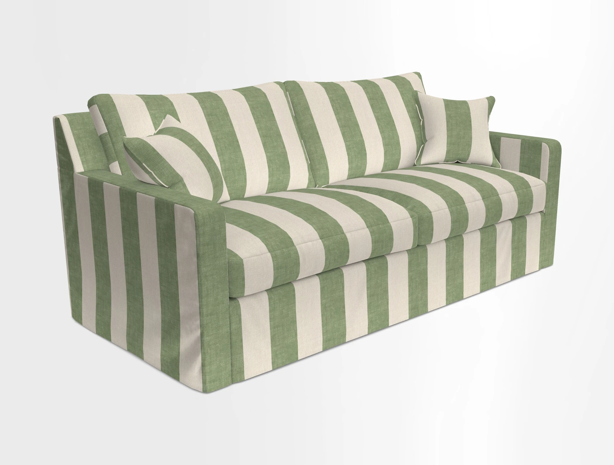 Stopham Sofa Bed in Romo Linara Shingle, seat in Designer's Guild Florian Corn
