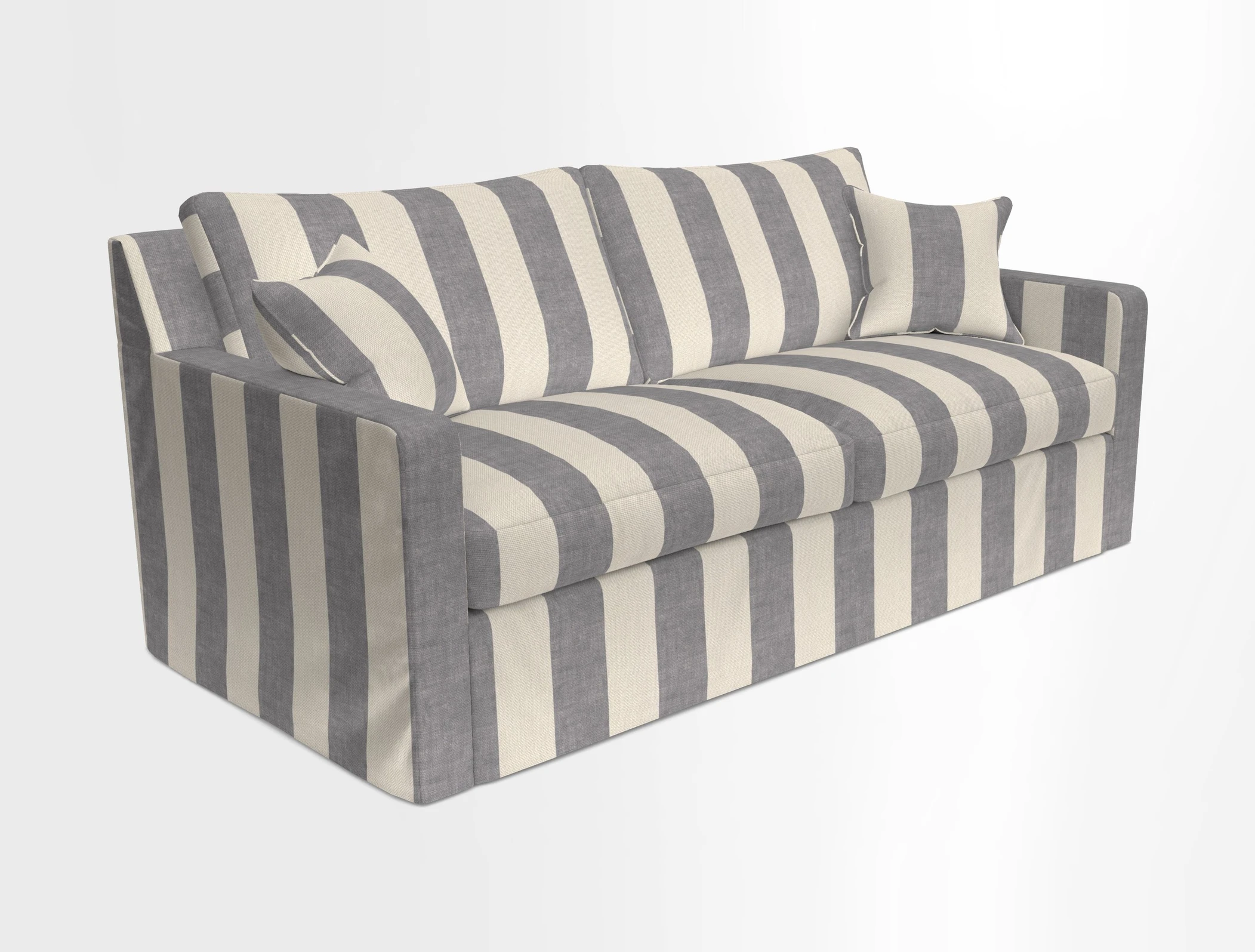 Stopham Sofa Bed in Romo Linara Shingle, seat in Designer's Guild Florian Corn