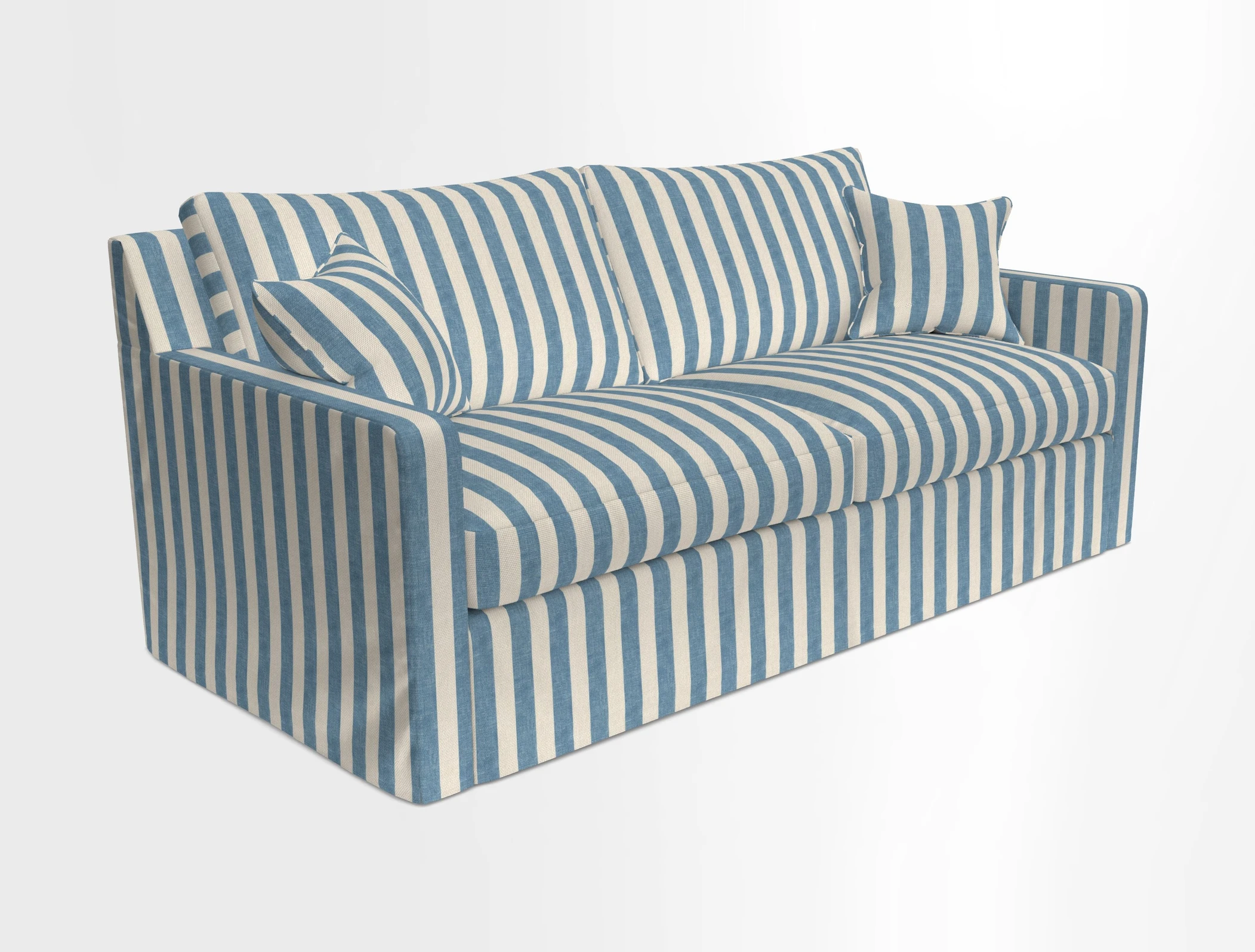Stopham Sofa Bed in Romo Linara Shingle, seat in Designer's Guild Florian Corn