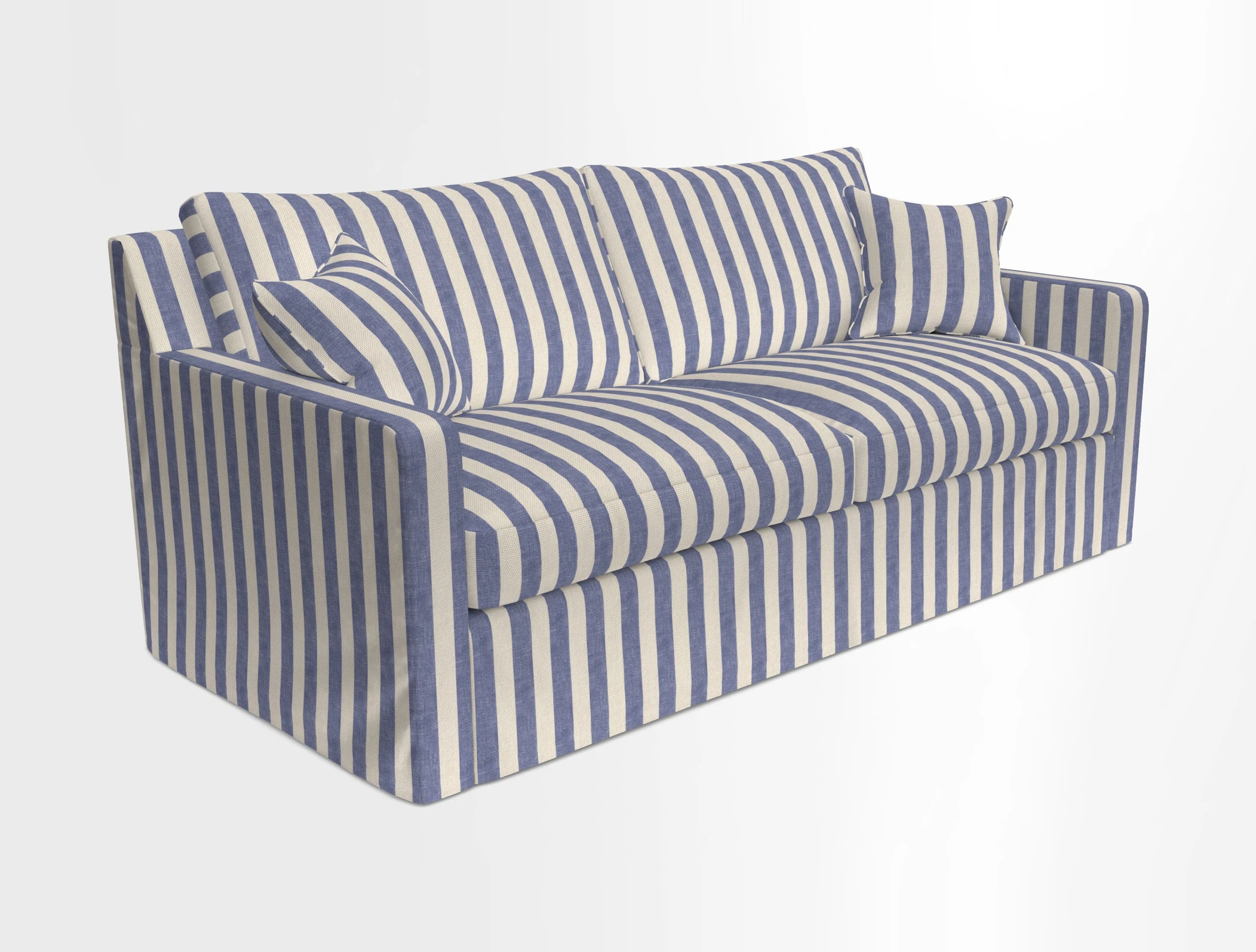 Stopham Sofa Bed in Romo Linara Shingle, seat in Designer's Guild Florian Corn