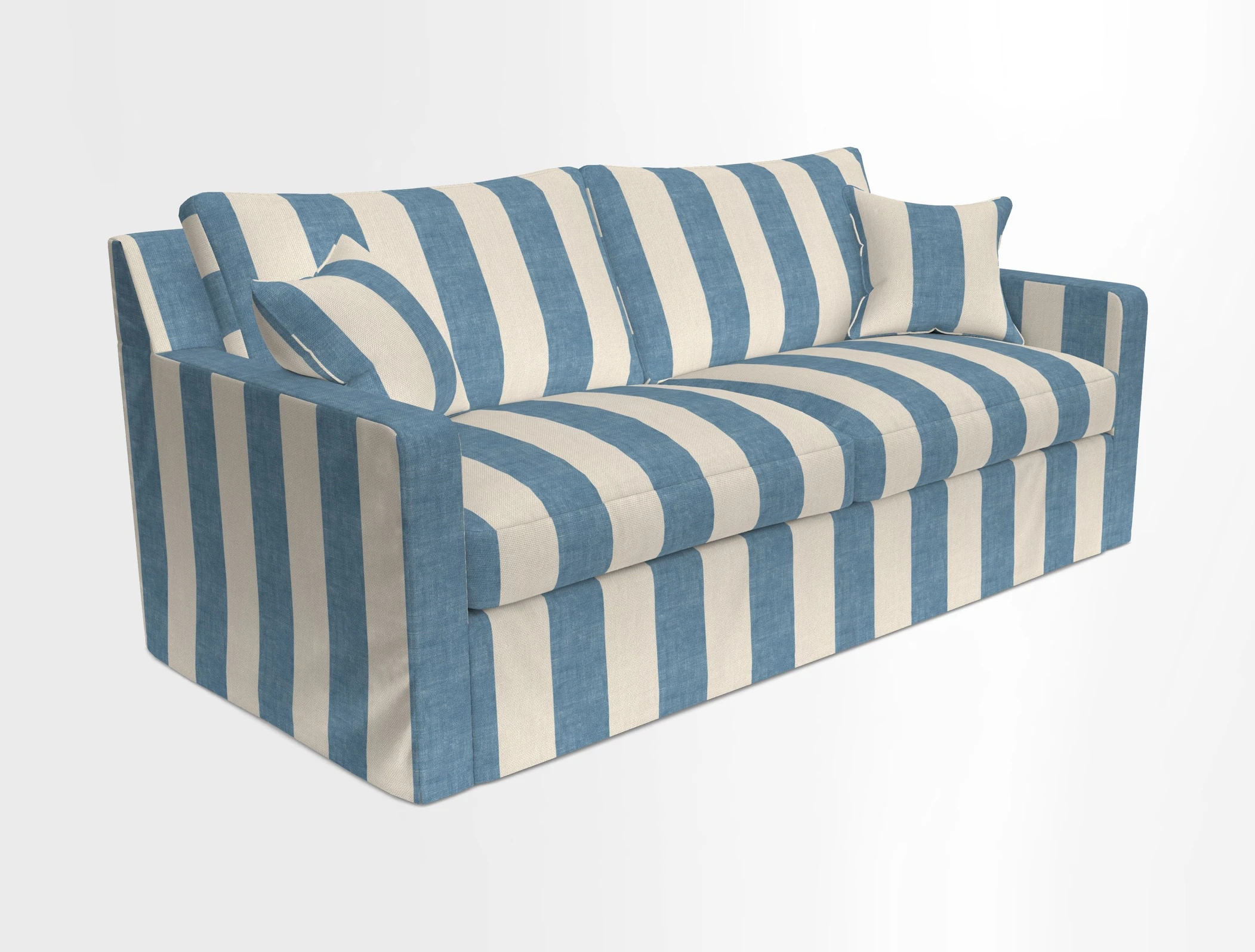 Stopham Sofa Bed in Romo Linara Shingle, seat in Designer's Guild Florian Corn