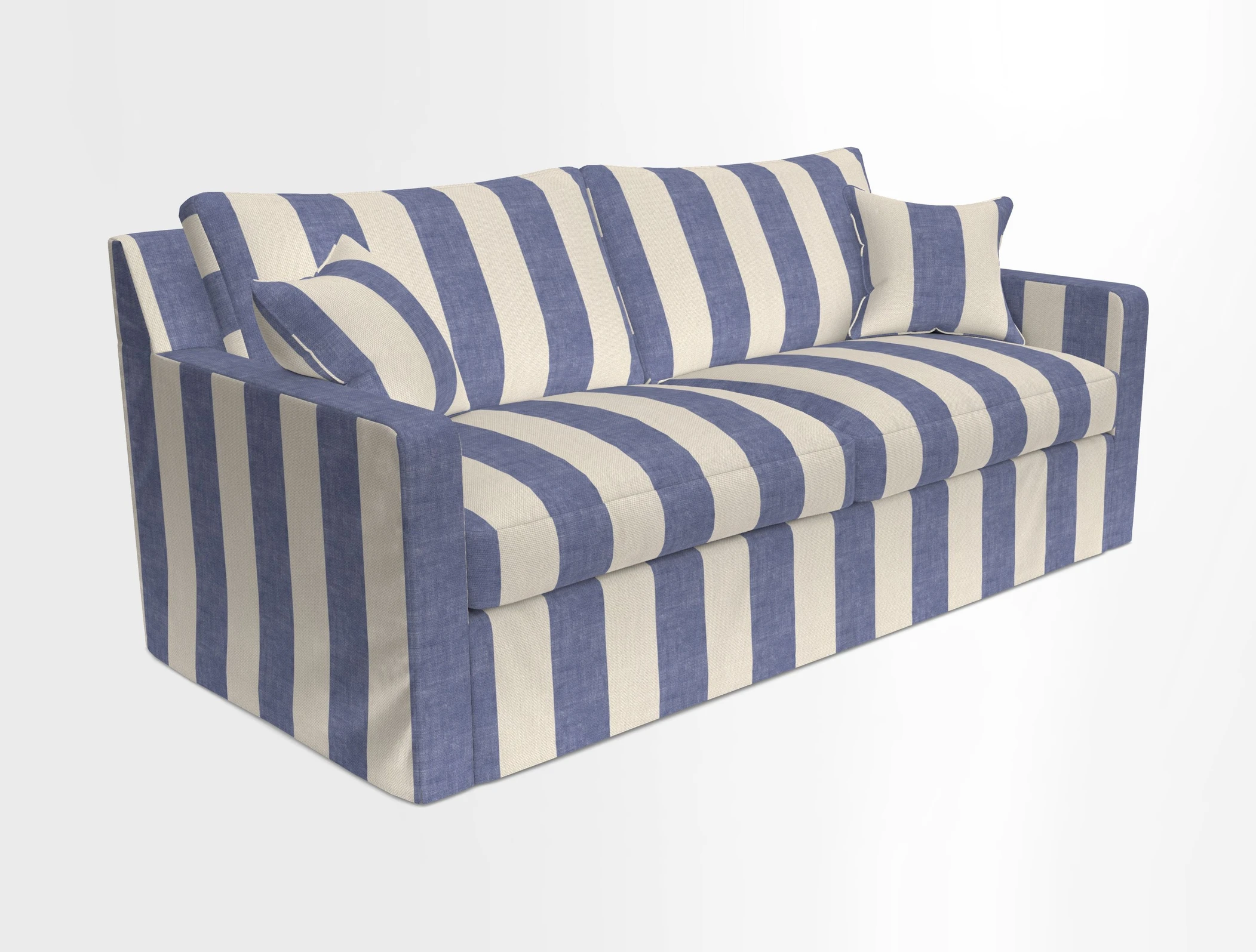 Stopham Sofa Bed in Romo Linara Shingle, seat in Designer's Guild Florian Corn