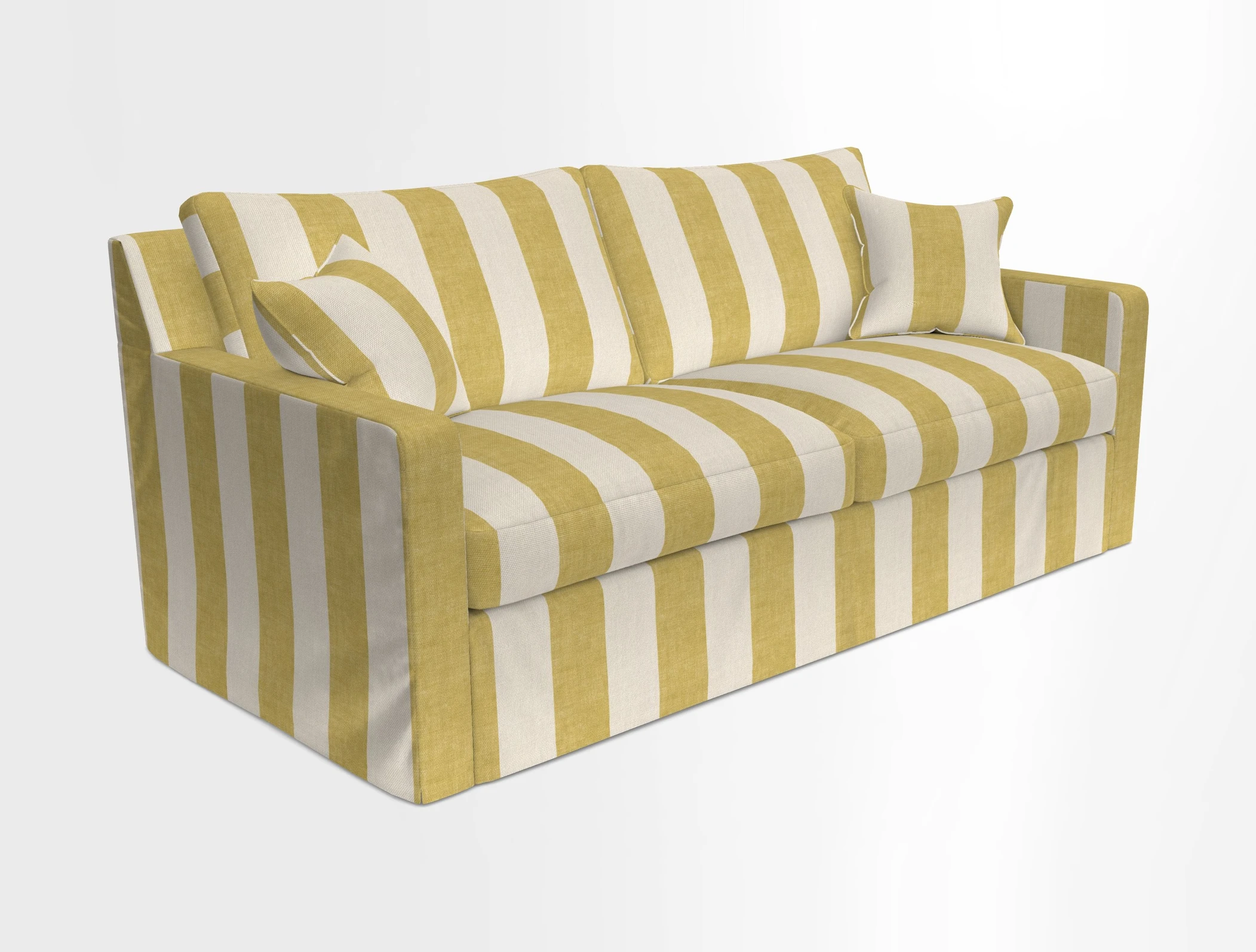 Stopham Sofa Bed in Romo Linara Shingle, seat in Designer's Guild Florian Corn