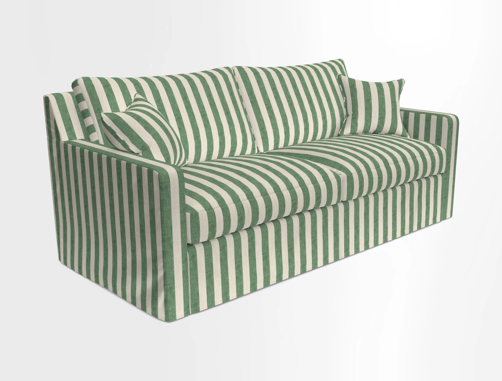 Stopham Sofa Bed in Romo Linara Shingle, seat in Designer's Guild Florian Corn