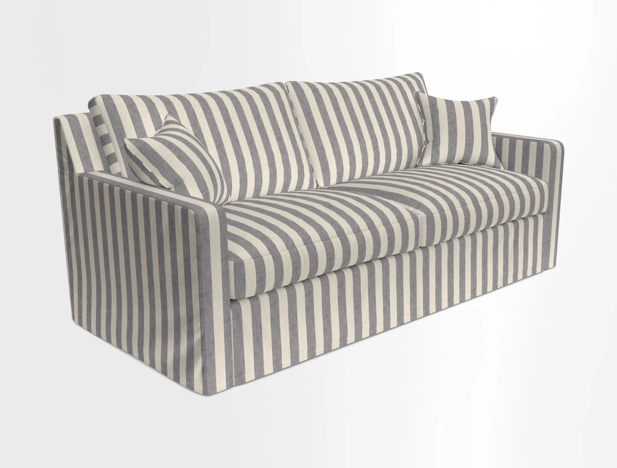 Stopham Sofa Bed in Romo Linara Shingle, seat in Designer's Guild Florian Corn