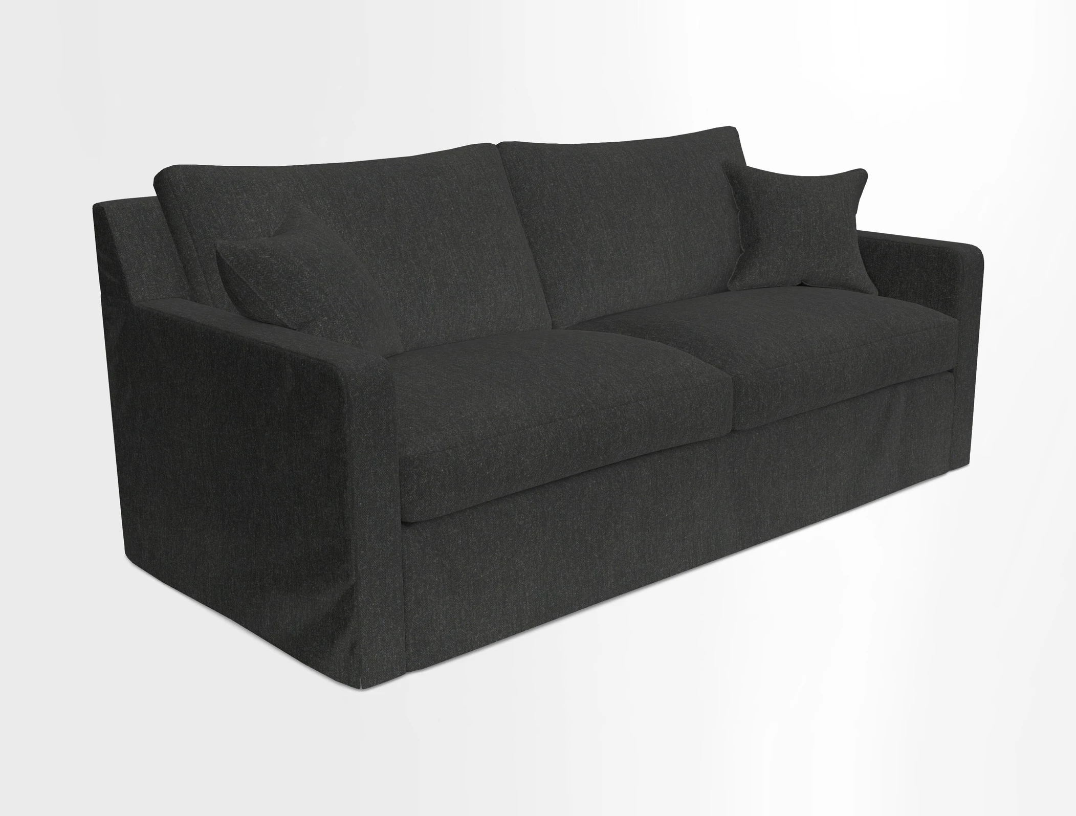 Stopham Sofa Bed in Romo Linara Shingle, seat in Designer's Guild Florian Corn