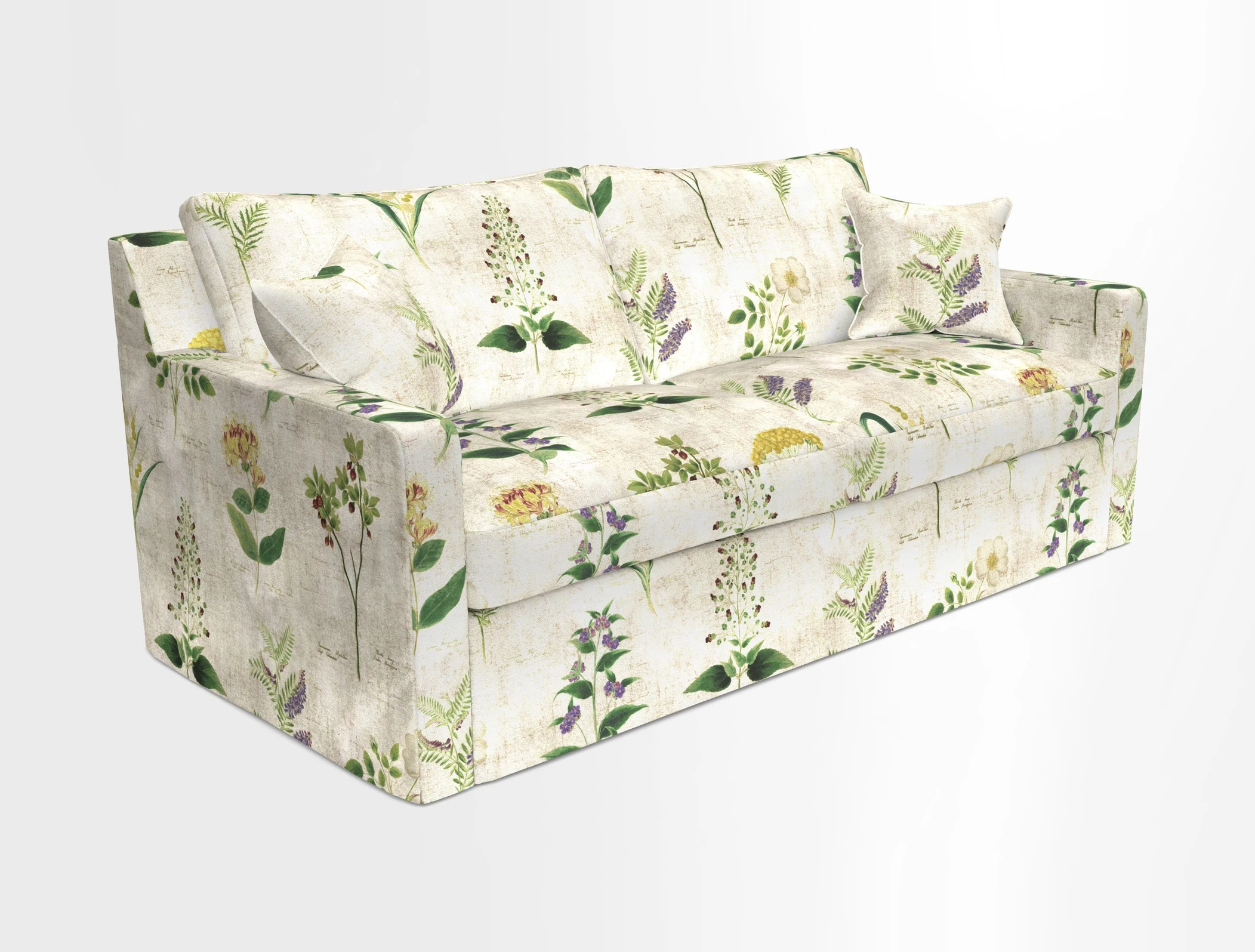 Stopham Sofa Bed in Romo Linara Shingle, seat in Designer's Guild Florian Corn