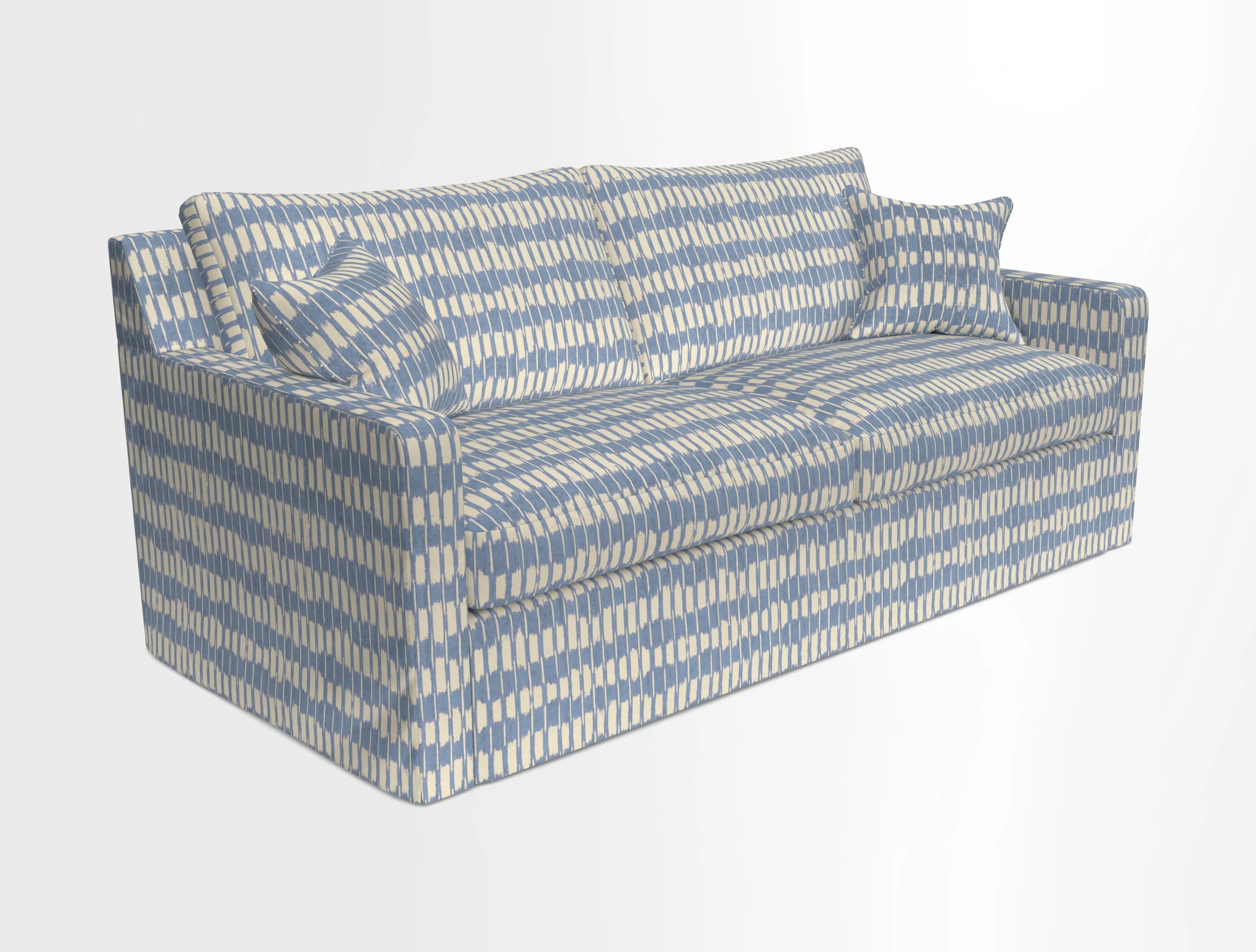 Stopham Sofa Bed in Romo Linara Shingle, seat in Designer's Guild Florian Corn