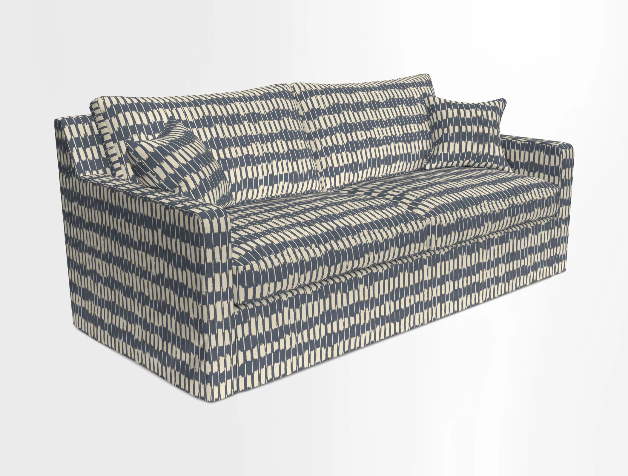 Stopham Sofa Bed in Romo Linara Shingle, seat in Designer's Guild Florian Corn