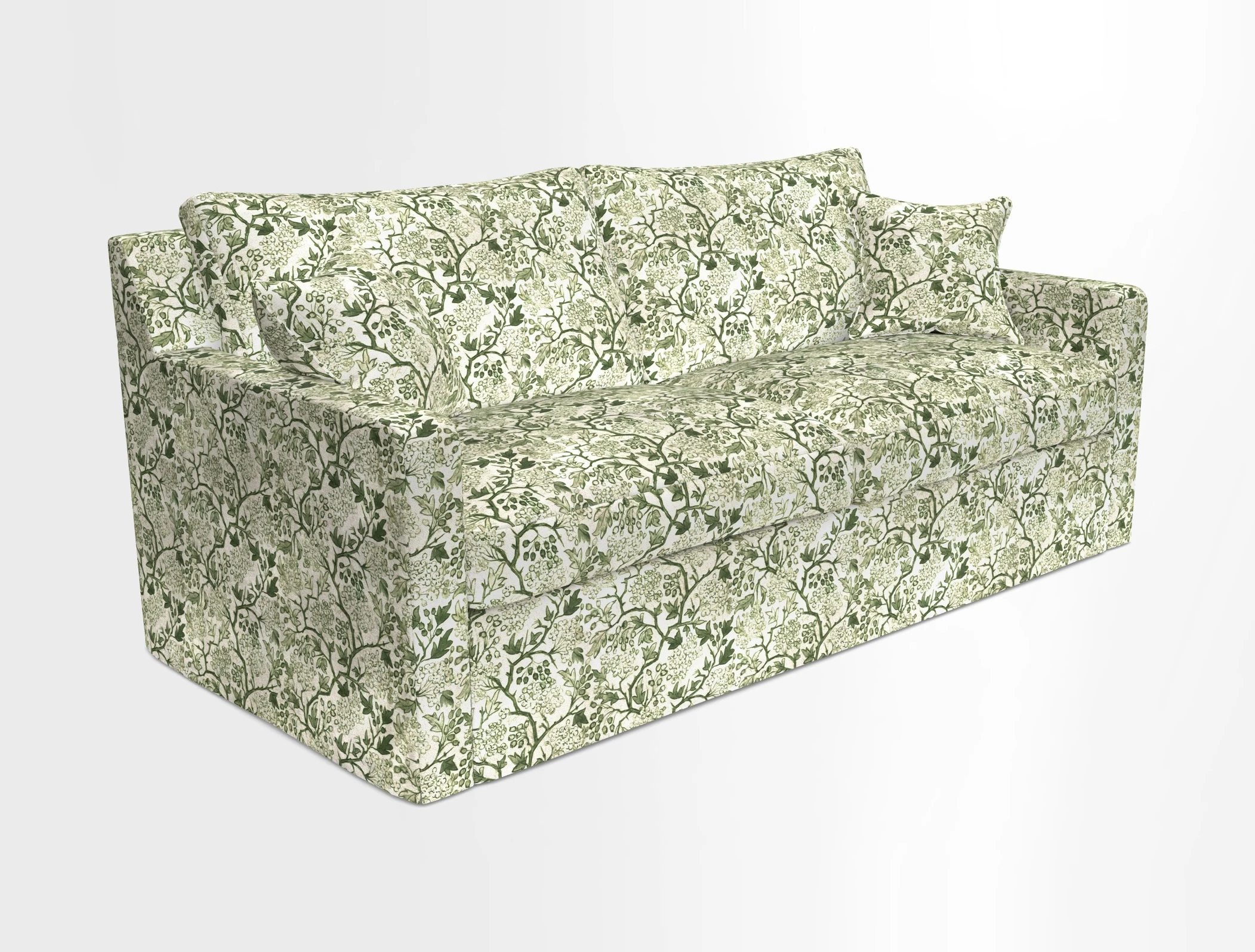 Stopham Sofa Bed in Romo Linara Shingle, seat in Designer's Guild Florian Corn
