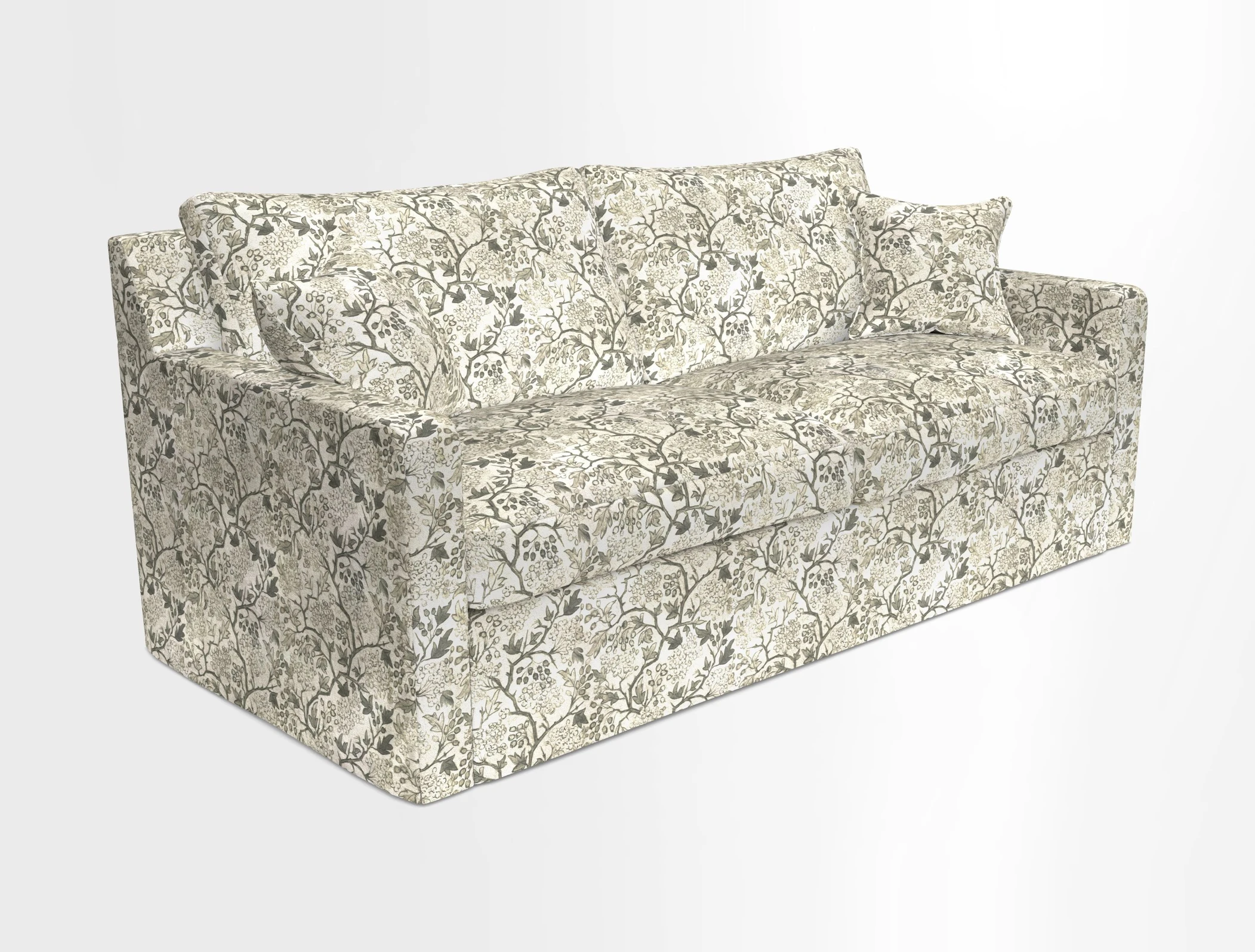 Stopham Sofa Bed in Romo Linara Shingle, seat in Designer's Guild Florian Corn