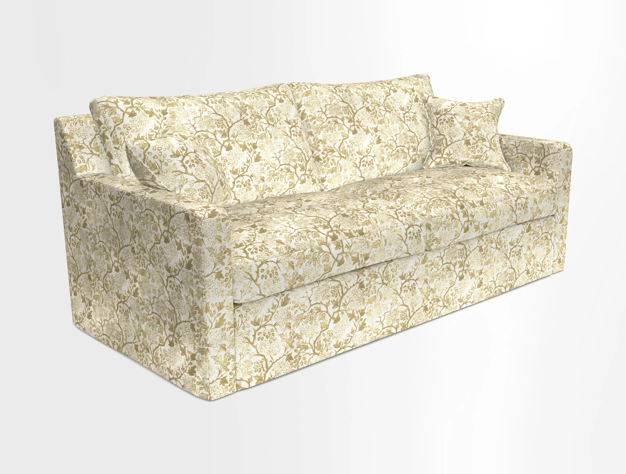 Stopham Sofa Bed in Romo Linara Shingle, seat in Designer's Guild Florian Corn