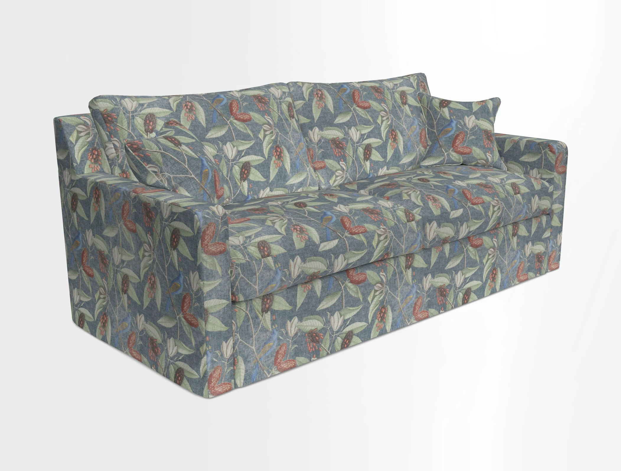 Stopham Sofa Bed in Romo Linara Shingle, seat in Designer's Guild Florian Corn