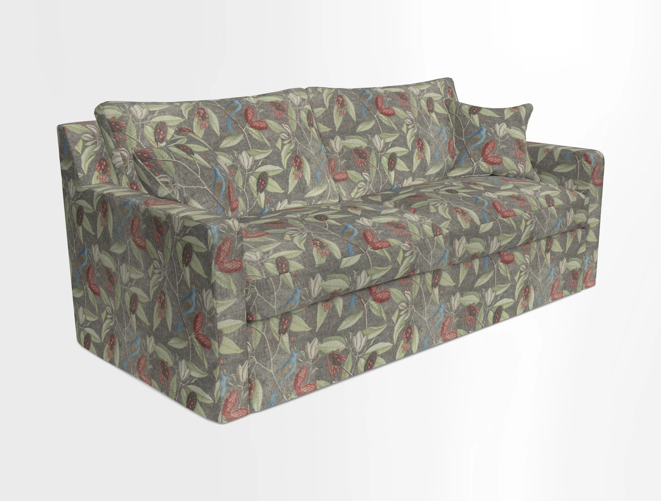 Stopham Sofa Bed in Romo Linara Shingle, seat in Designer's Guild Florian Corn