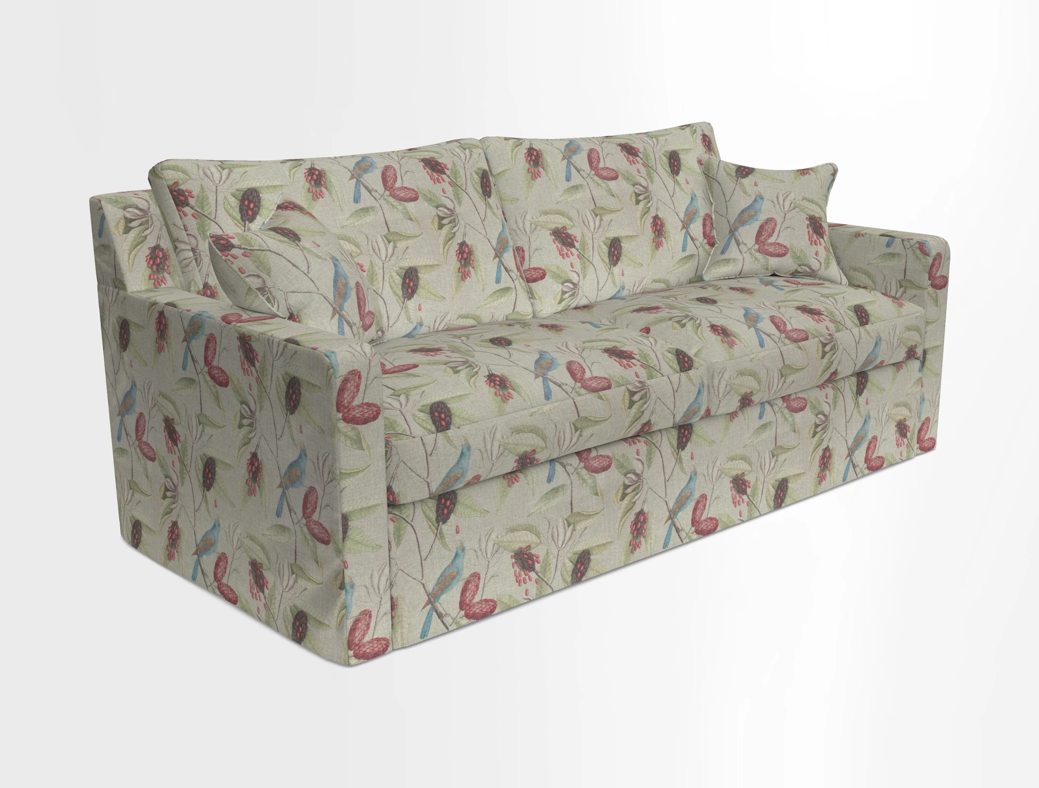Stopham Sofa Bed in Romo Linara Shingle, seat in Designer's Guild Florian Corn