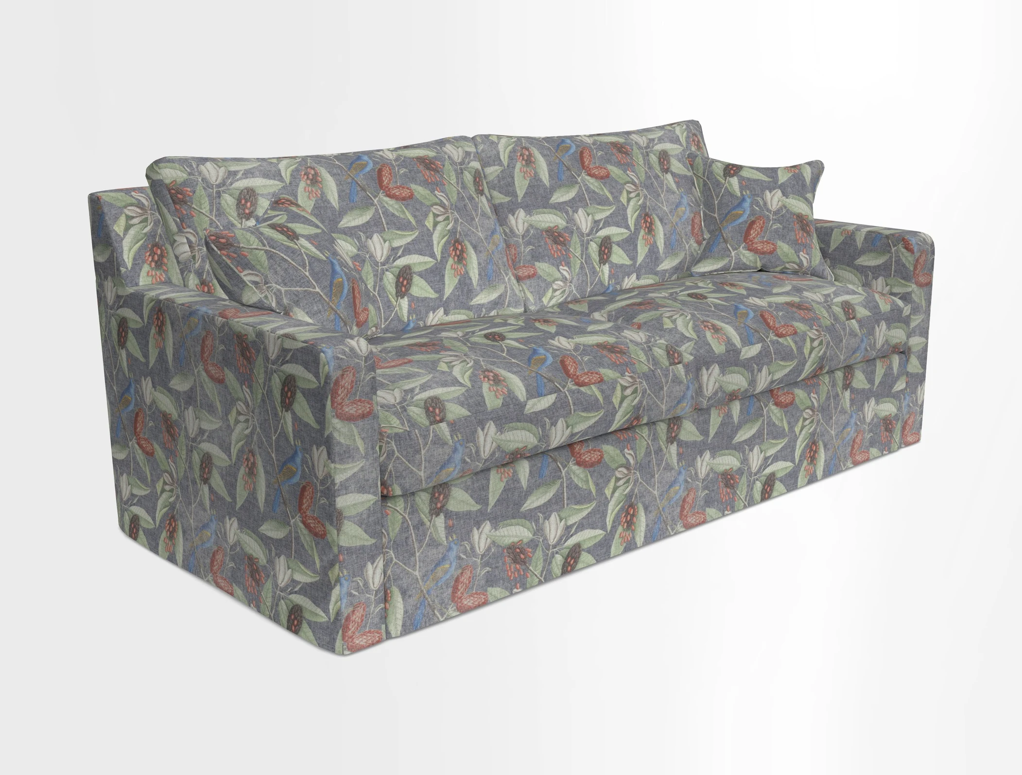 Stopham Sofa Bed in Romo Linara Shingle, seat in Designer's Guild Florian Corn