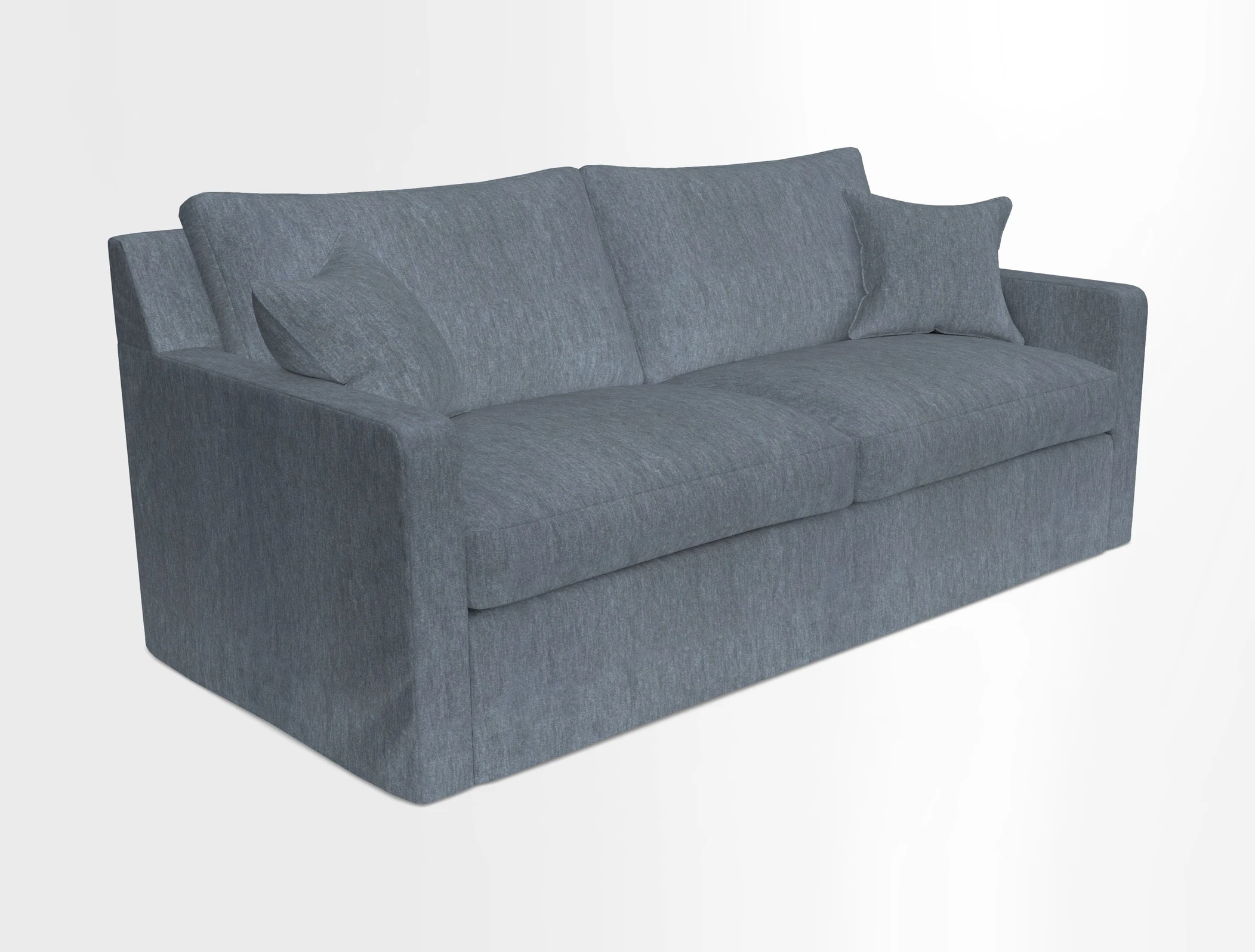 Stopham Sofa Bed in Romo Linara Shingle, seat in Designer's Guild Florian Corn