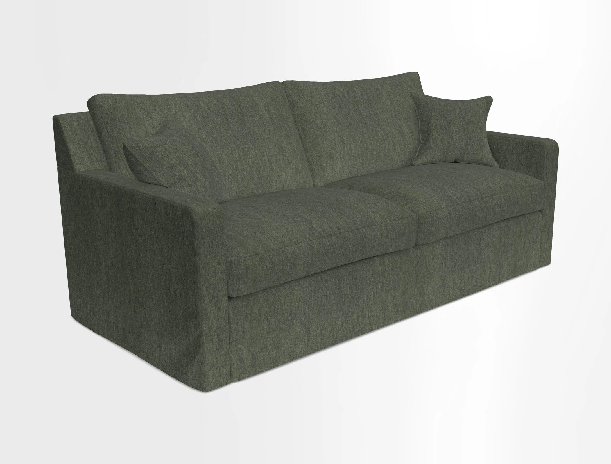 Stopham Sofa Bed in Romo Linara Shingle, seat in Designer's Guild Florian Corn