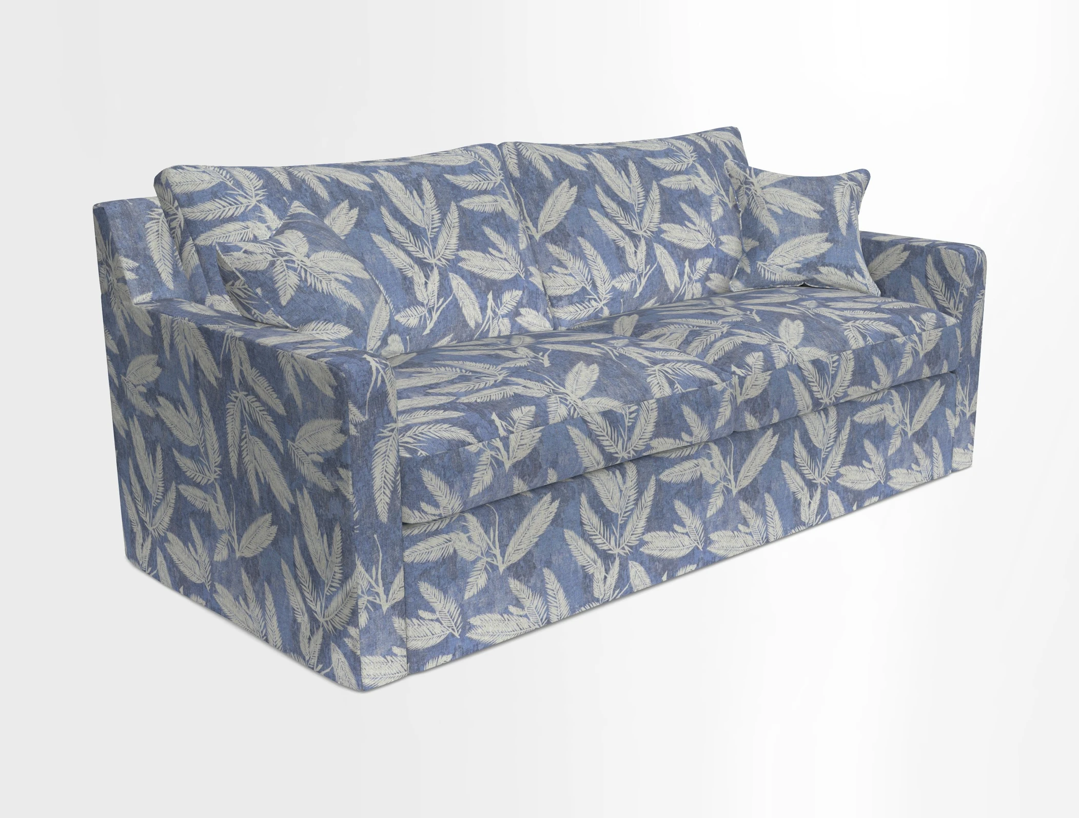 Stopham Sofa Bed in Romo Linara Shingle, seat in Designer's Guild Florian Corn