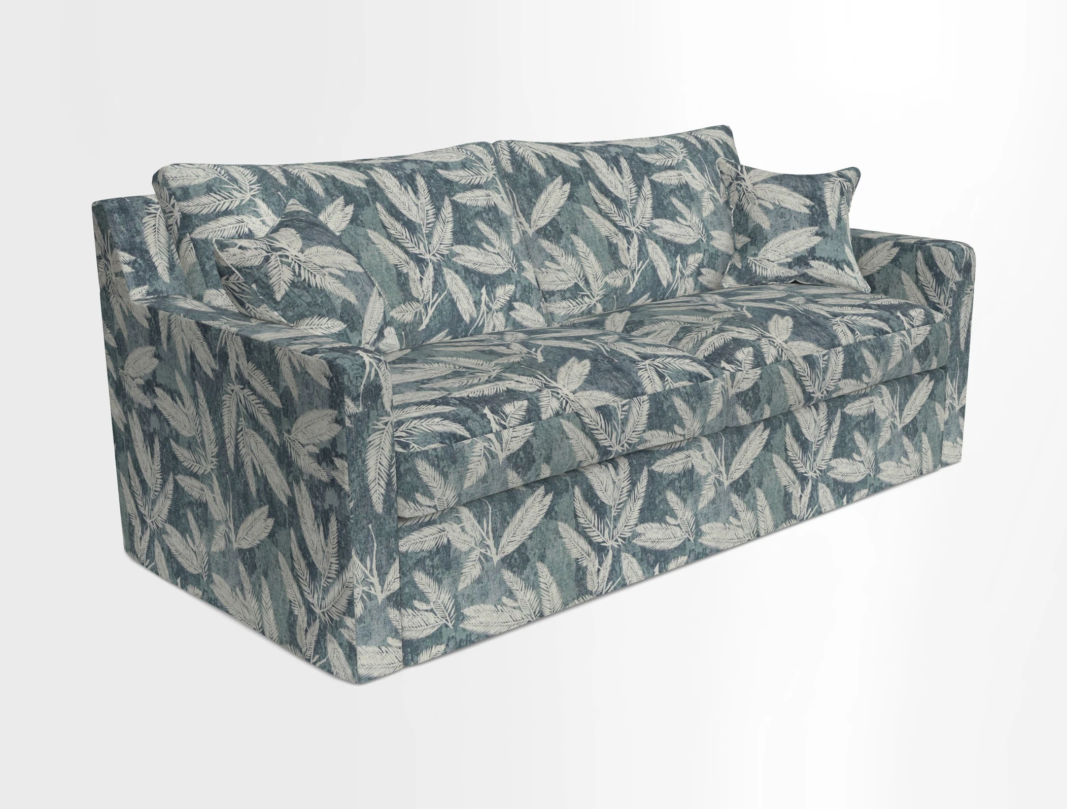 Stopham Sofa Bed in Romo Linara Shingle, seat in Designer's Guild Florian Corn