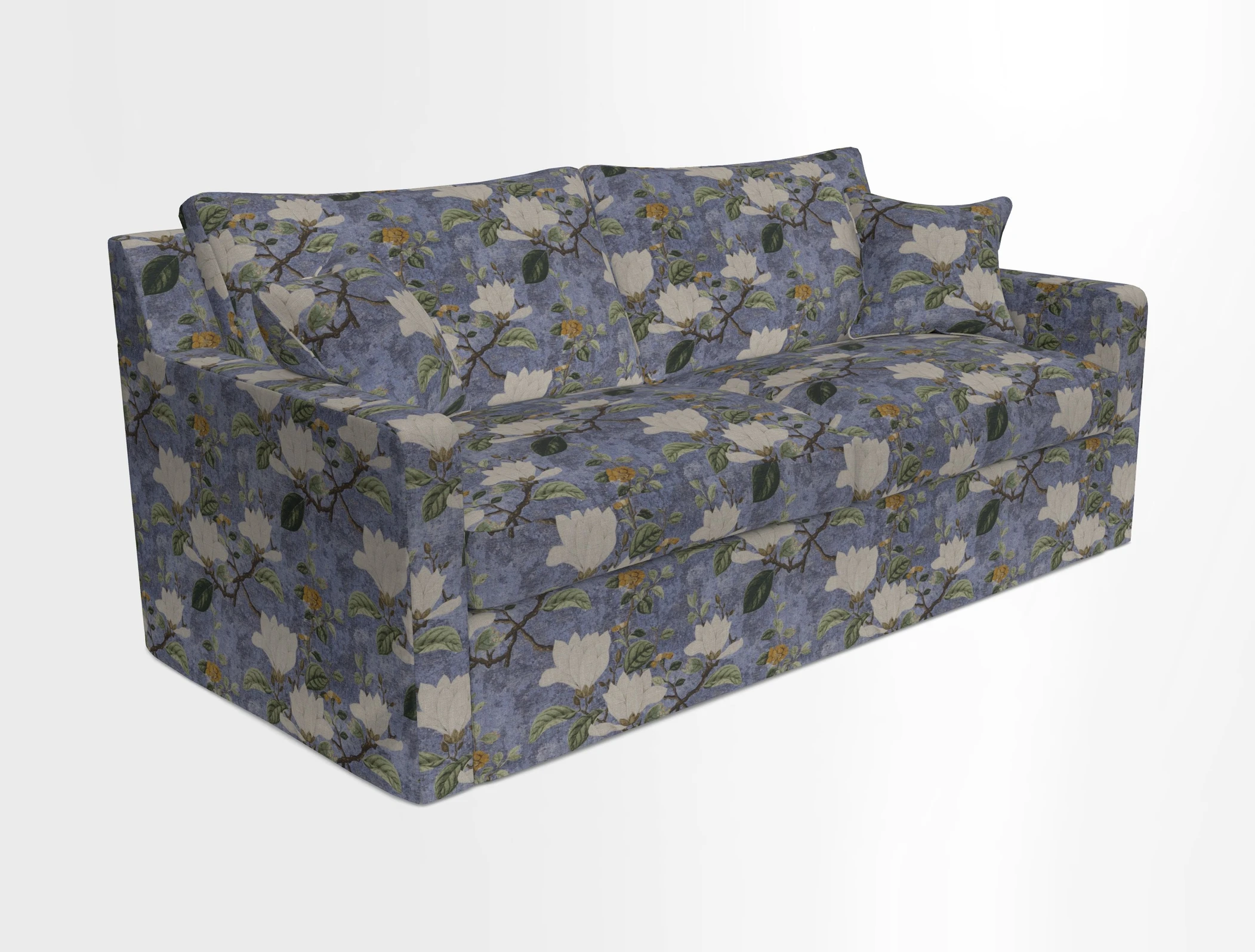Stopham Sofa Bed in Romo Linara Shingle, seat in Designer's Guild Florian Corn