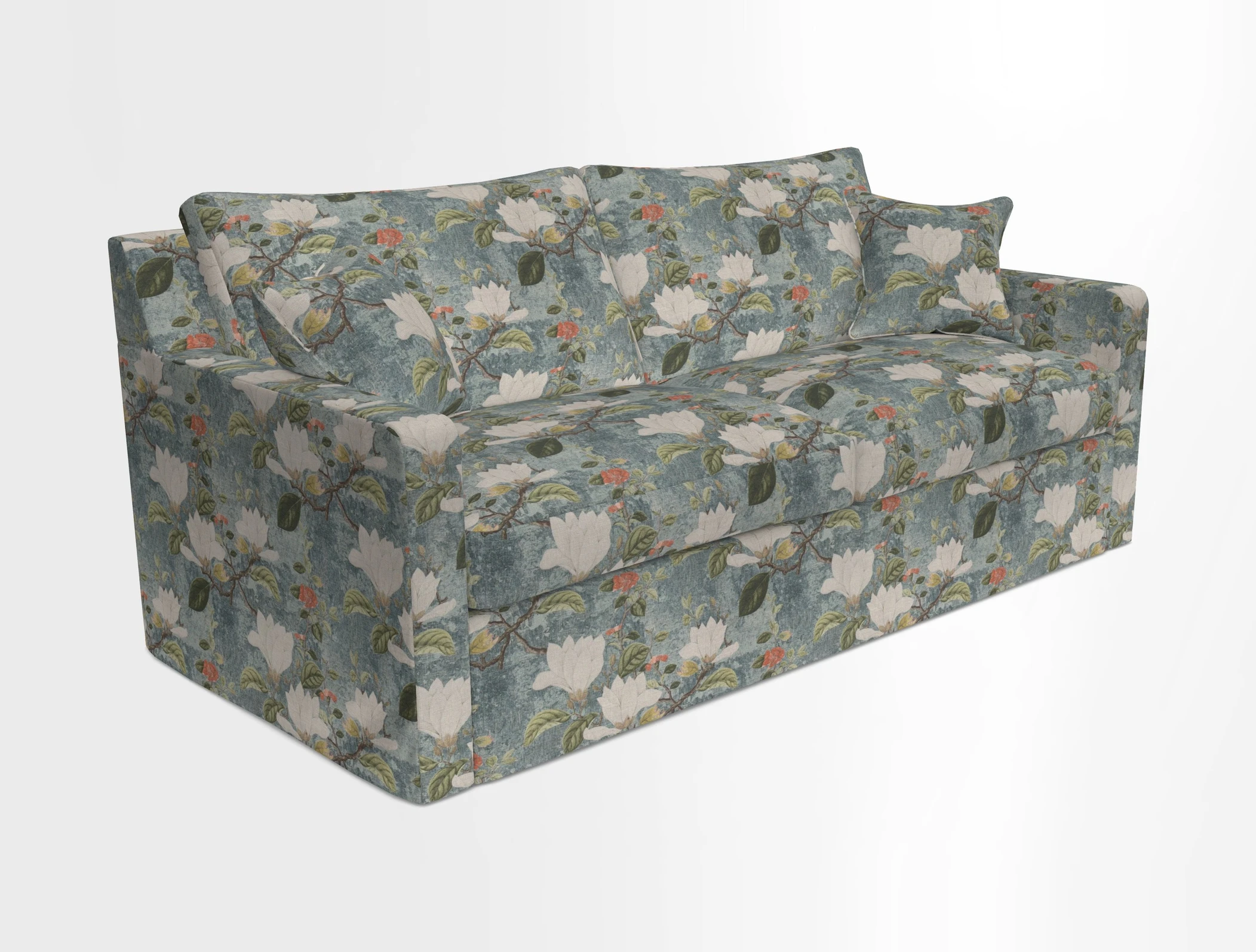 Stopham Sofa Bed in Romo Linara Shingle, seat in Designer's Guild Florian Corn