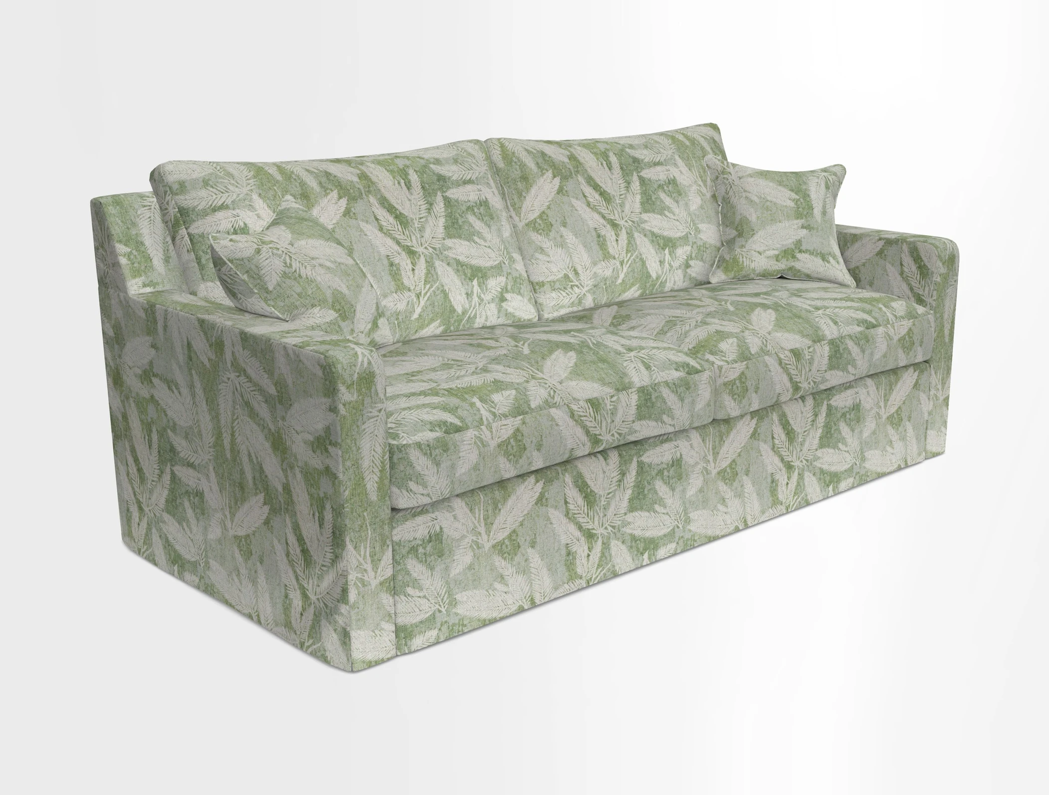 Stopham Sofa Bed in Romo Linara Shingle, seat in Designer's Guild Florian Corn