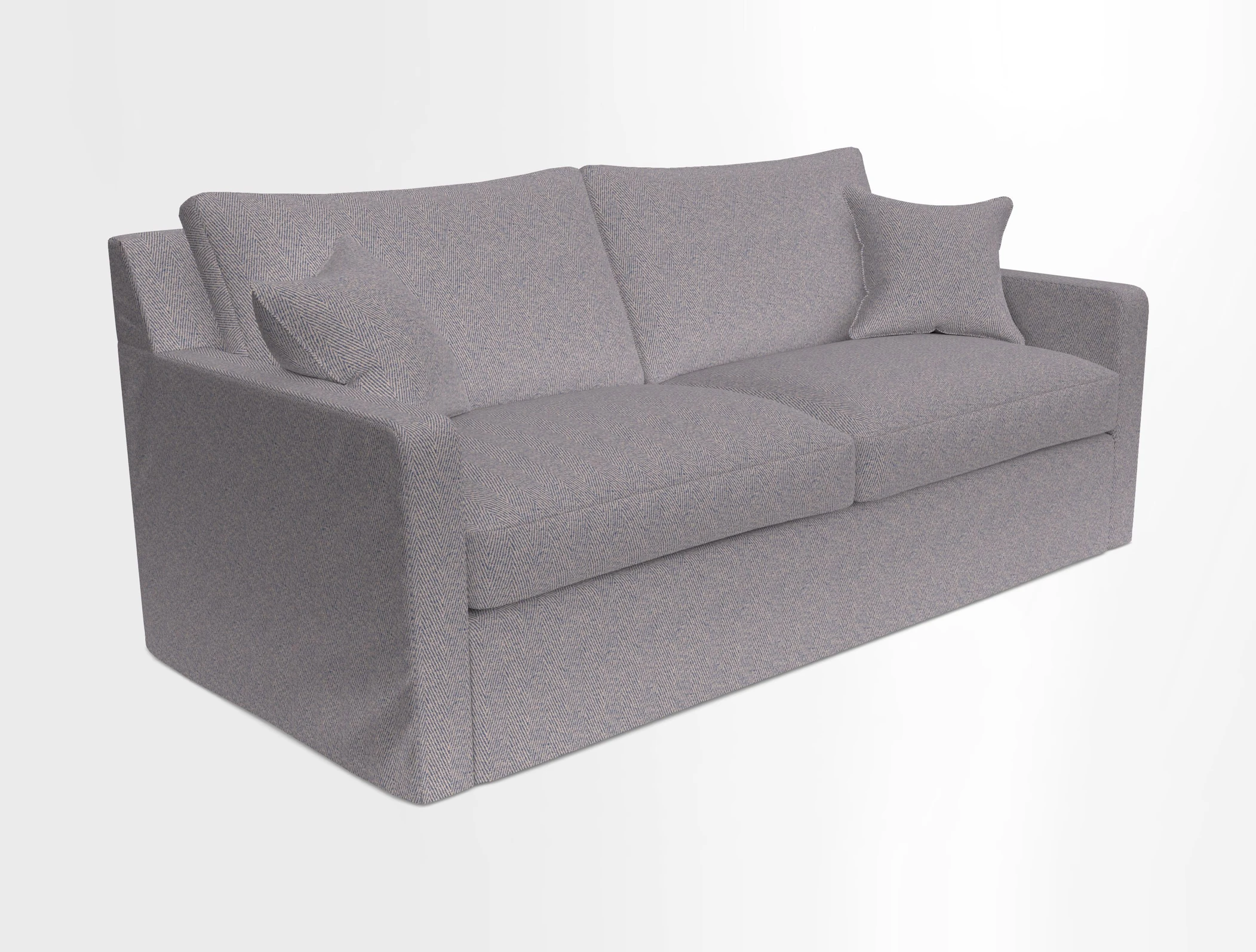 Stopham Sofa Bed in Romo Linara Shingle, seat in Designer's Guild Florian Corn