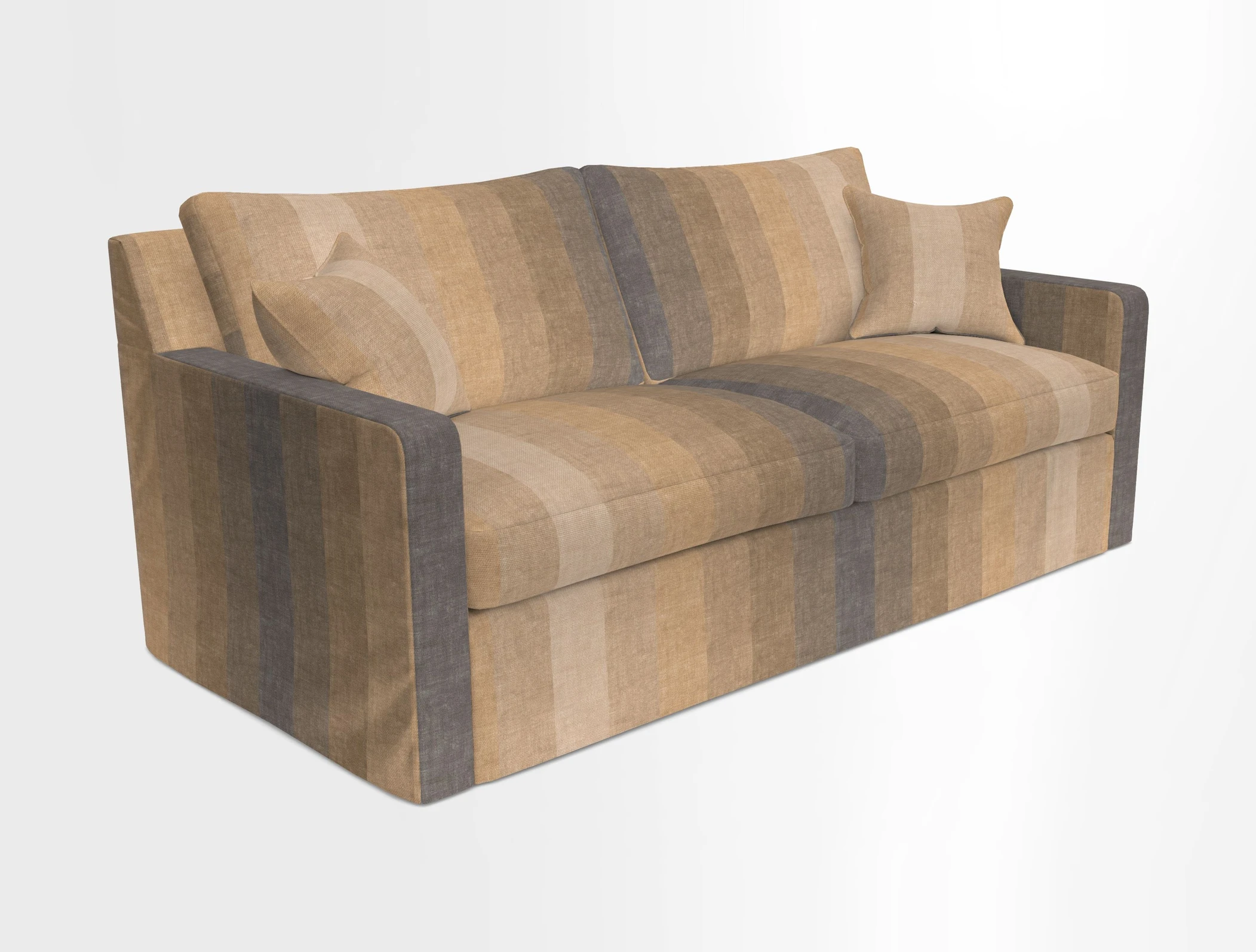Stopham Sofa Bed in Romo Linara Shingle, seat in Designer's Guild Florian Corn