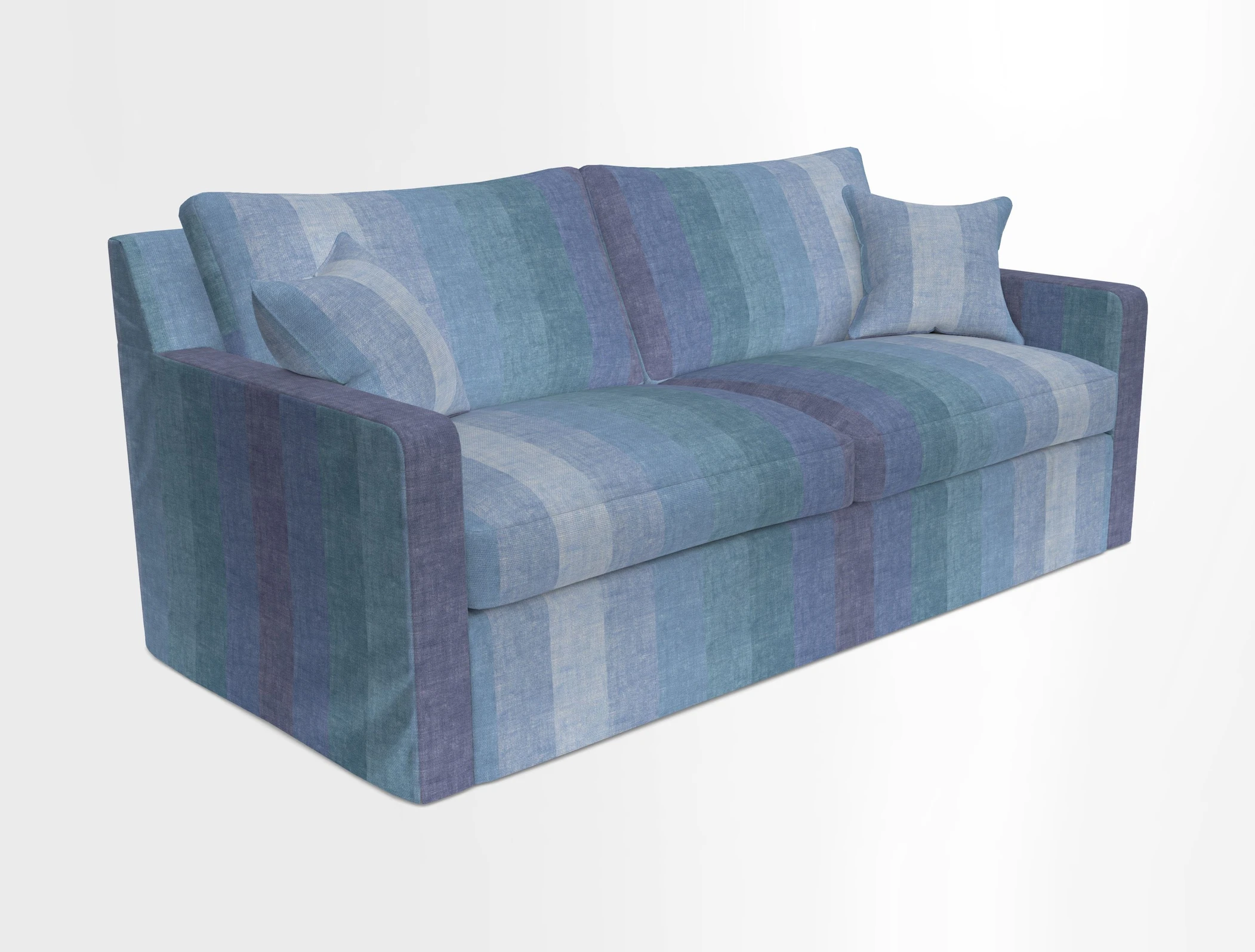 Stopham Sofa Bed in Romo Linara Shingle, seat in Designer's Guild Florian Corn