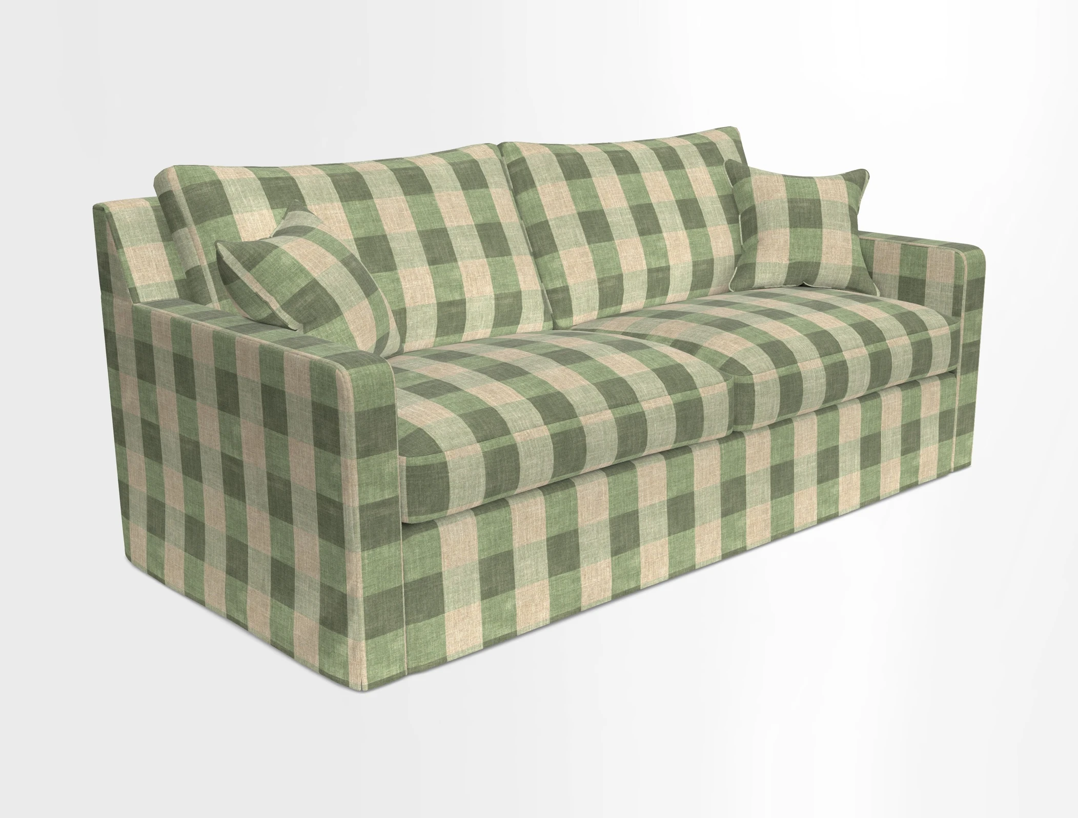 Stopham Sofa Bed in Romo Linara Shingle, seat in Designer's Guild Florian Corn
