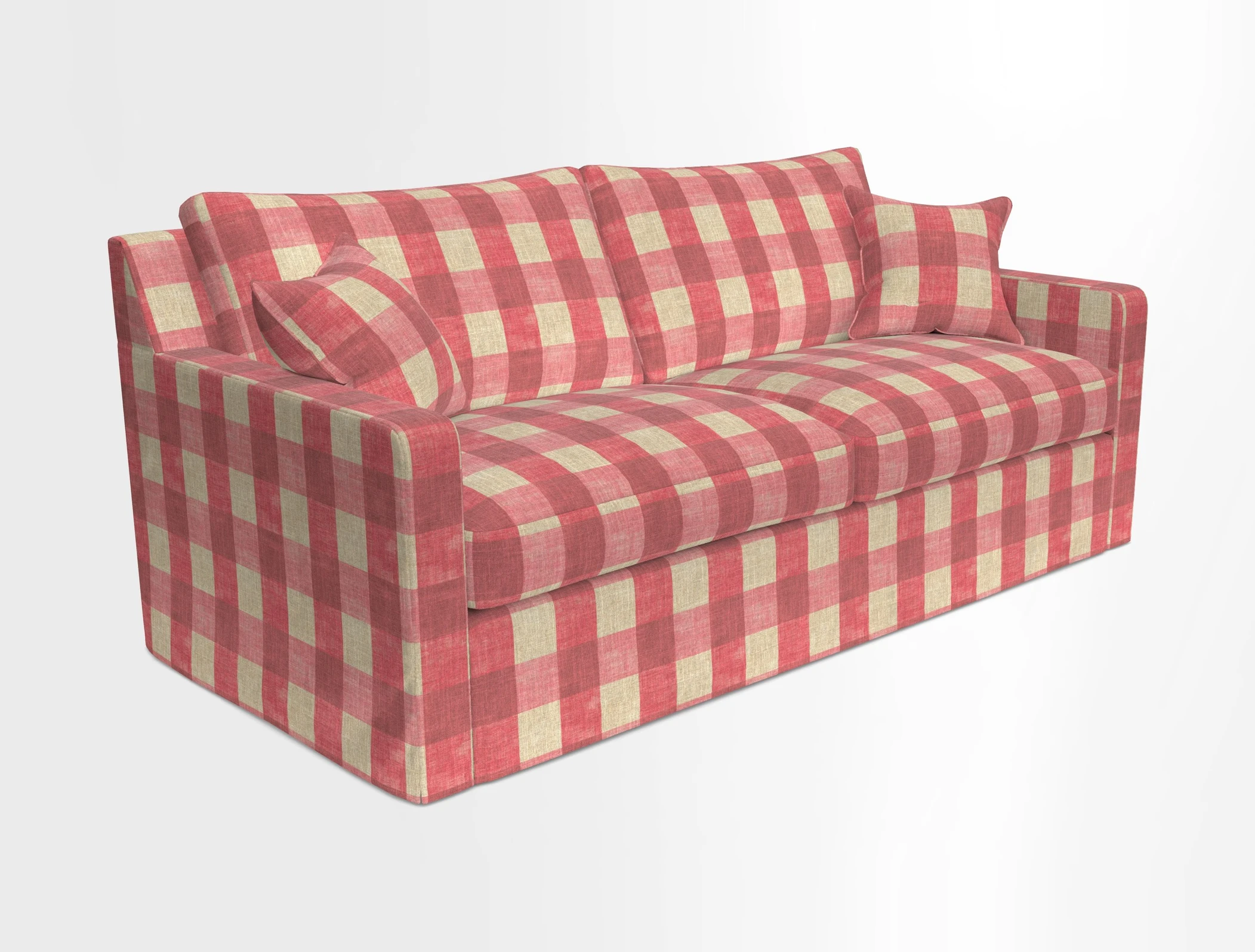 Stopham Sofa Bed in Romo Linara Shingle, seat in Designer's Guild Florian Corn