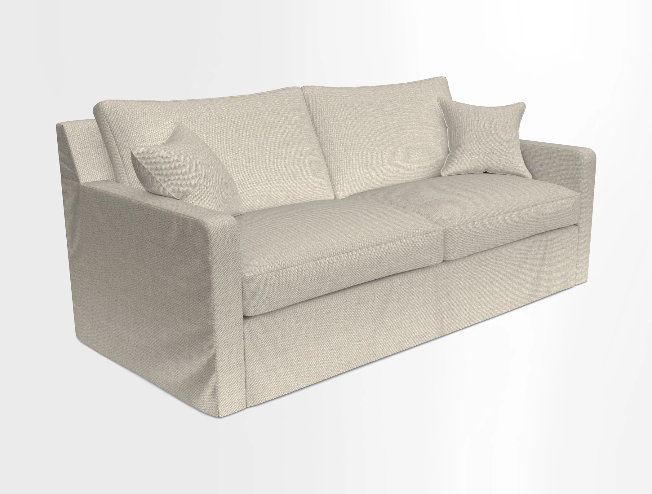 Stopham Sofa Bed in Romo Linara Shingle, seat in Designer's Guild Florian Corn