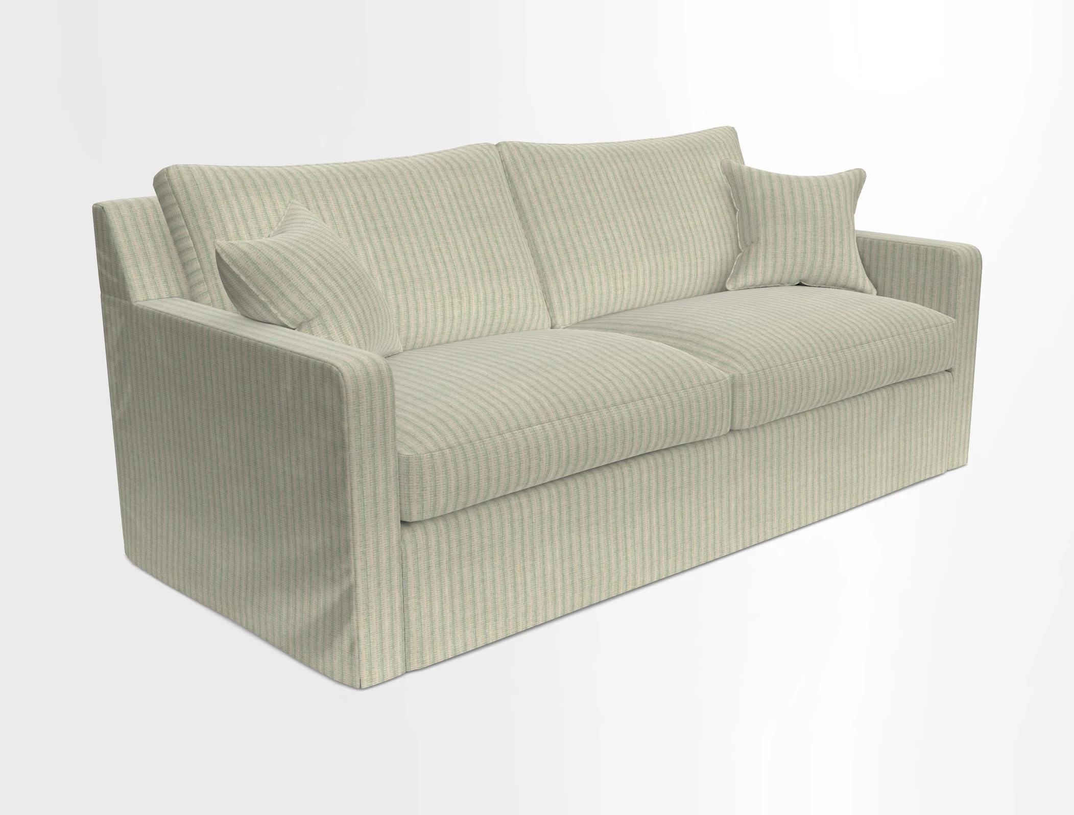 Stopham Sofa Bed in Romo Linara Shingle, seat in Designer's Guild Florian Corn