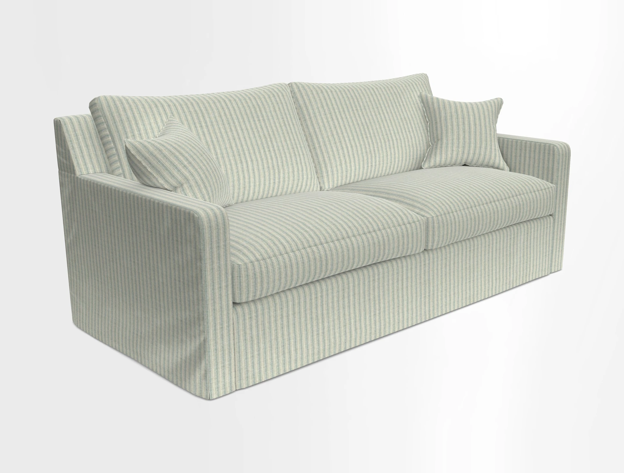 Stopham Sofa Bed in Romo Linara Shingle, seat in Designer's Guild Florian Corn