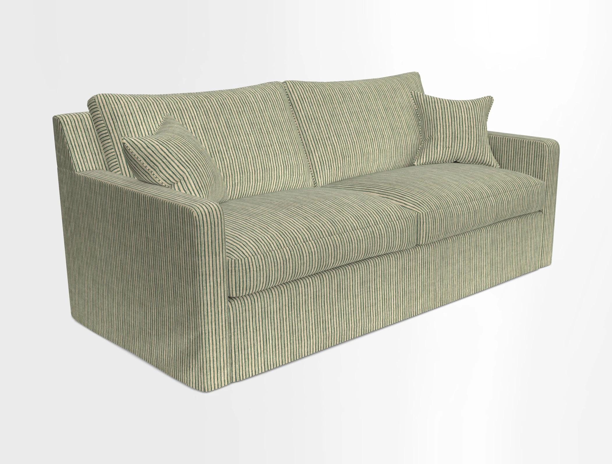 Stopham Sofa Bed in Romo Linara Shingle, seat in Designer's Guild Florian Corn
