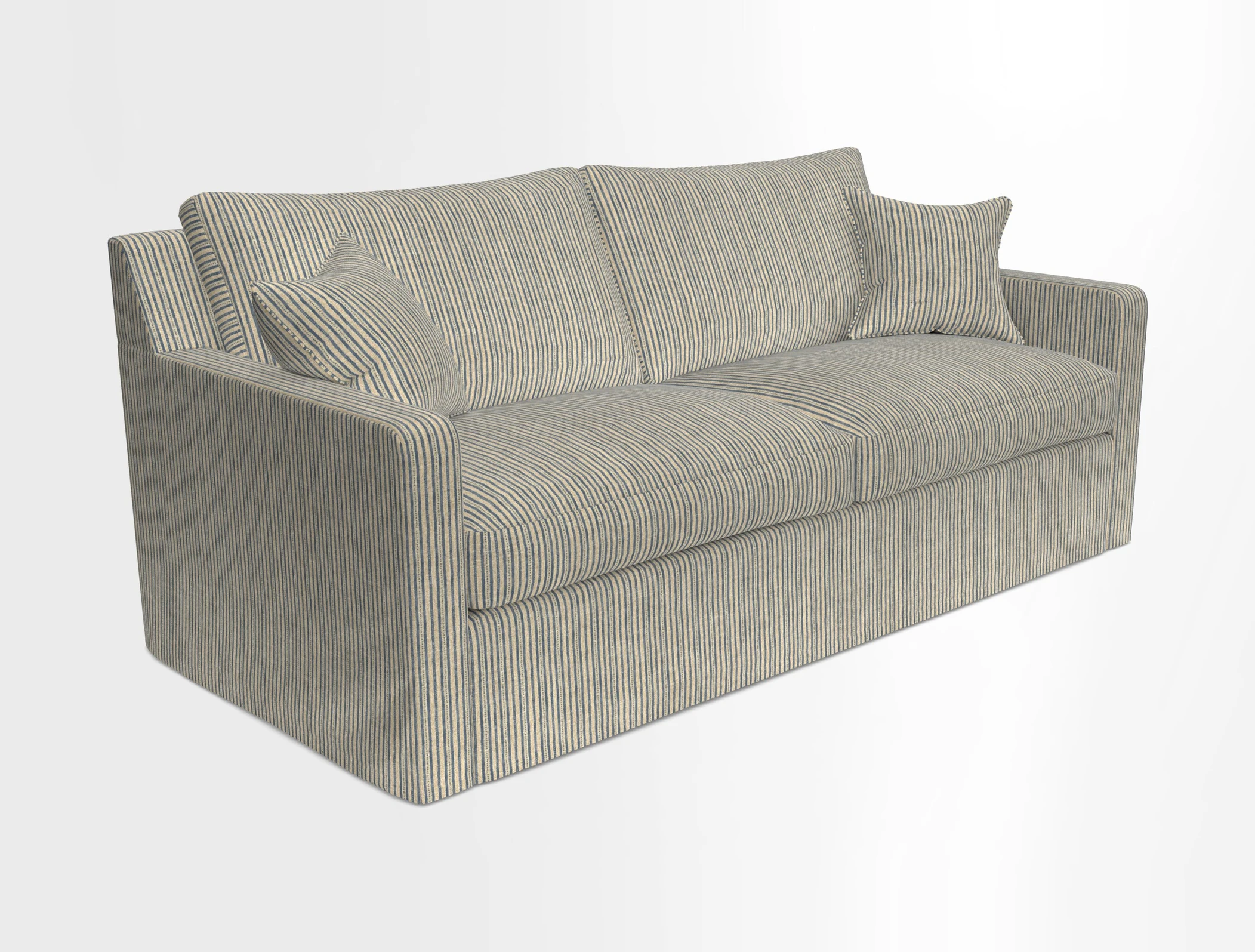 Stopham Sofa Bed in Romo Linara Shingle, seat in Designer's Guild Florian Corn