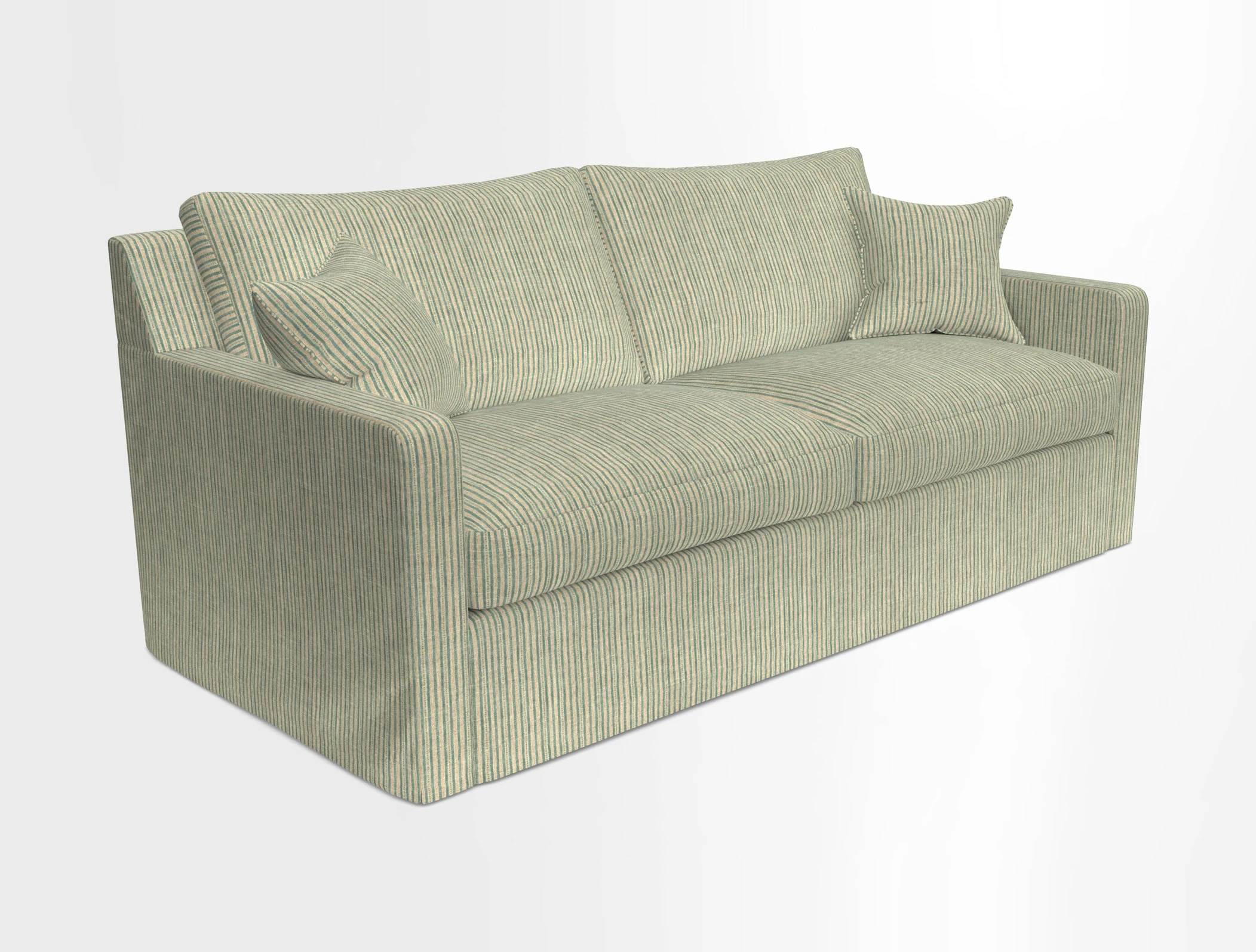 Stopham Sofa Bed in Romo Linara Shingle, seat in Designer's Guild Florian Corn