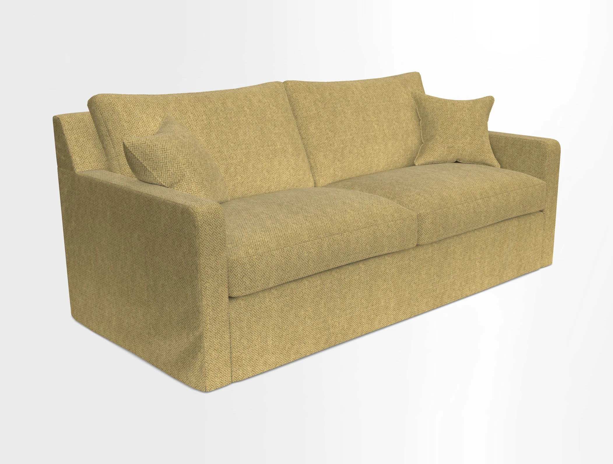 Stopham Sofa Bed in Romo Linara Shingle, seat in Designer's Guild Florian Corn