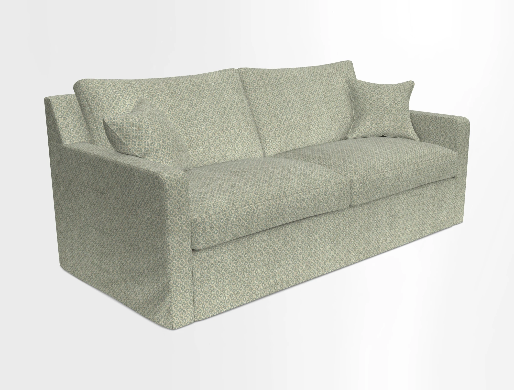 Stopham Sofa Bed in Romo Linara Shingle, seat in Designer's Guild Florian Corn