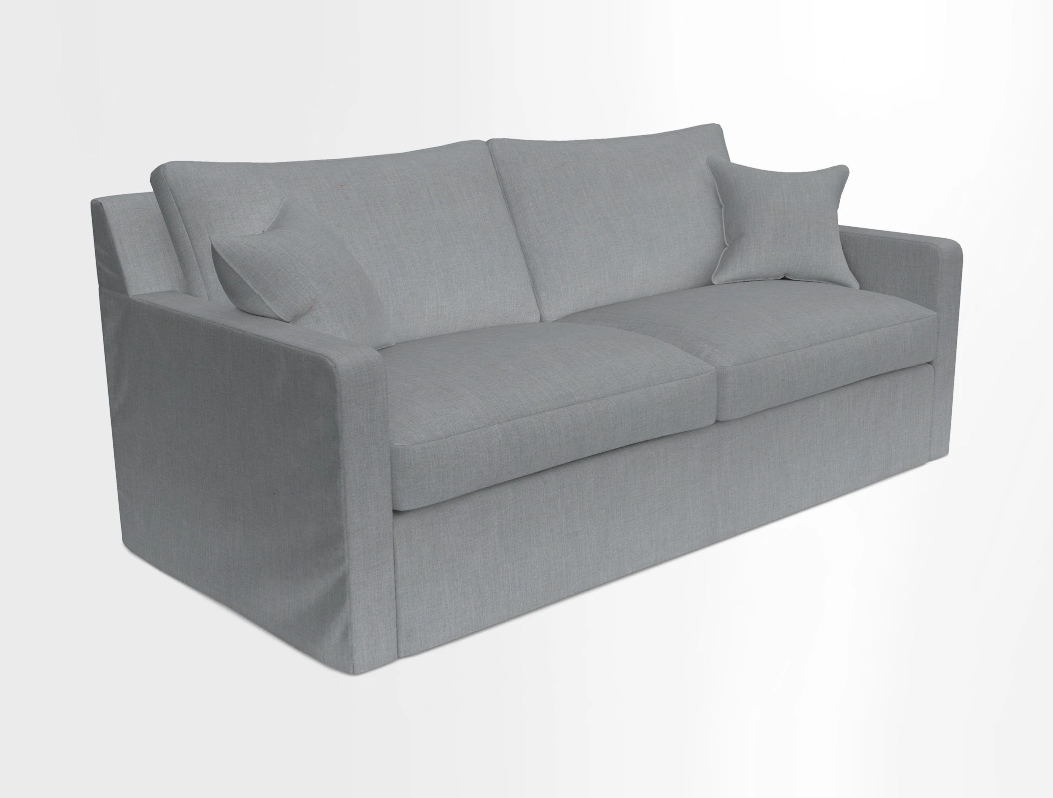 Stopham Sofa Bed in Romo Linara Shingle, seat in Designer's Guild Florian Corn