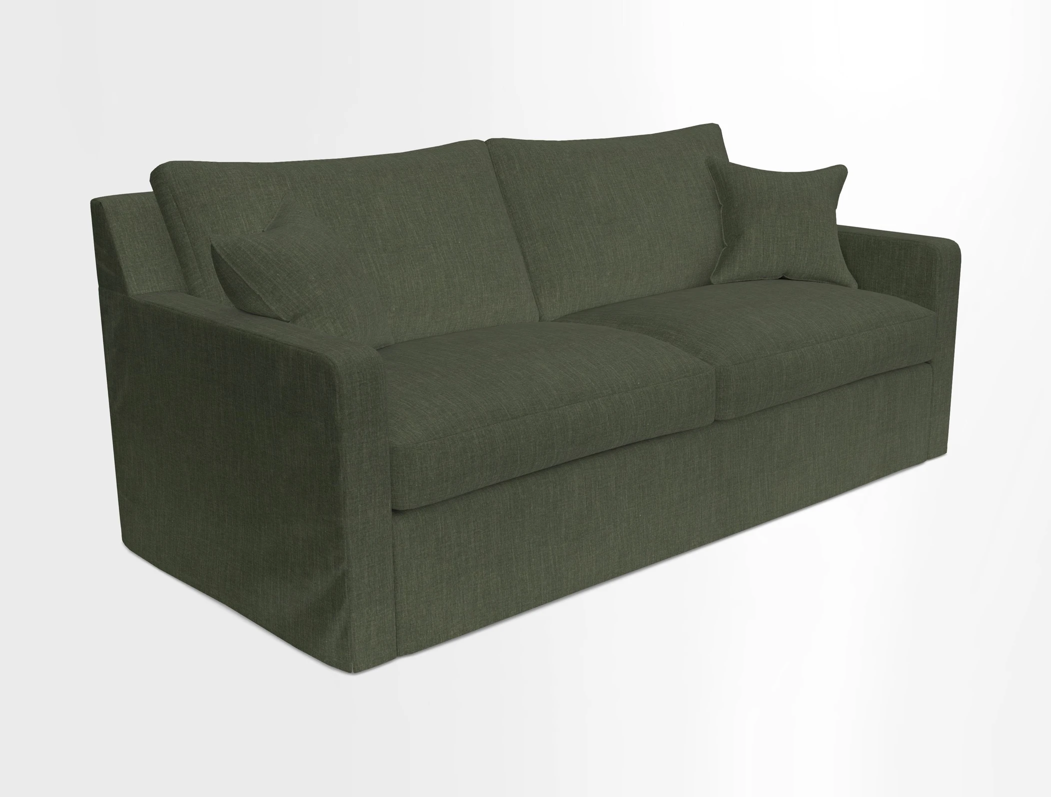 Stopham Sofa Bed in Romo Linara Shingle, seat in Designer's Guild Florian Corn
