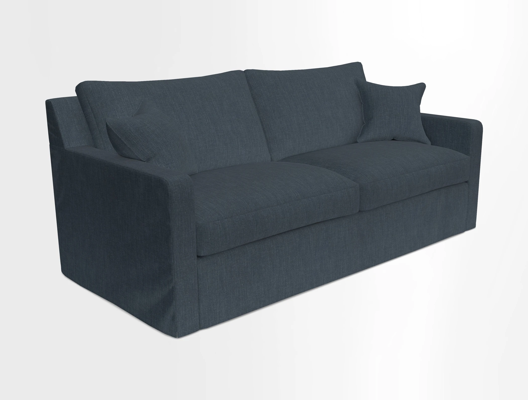 Stopham Sofa Bed in Romo Linara Shingle, seat in Designer's Guild Florian Corn