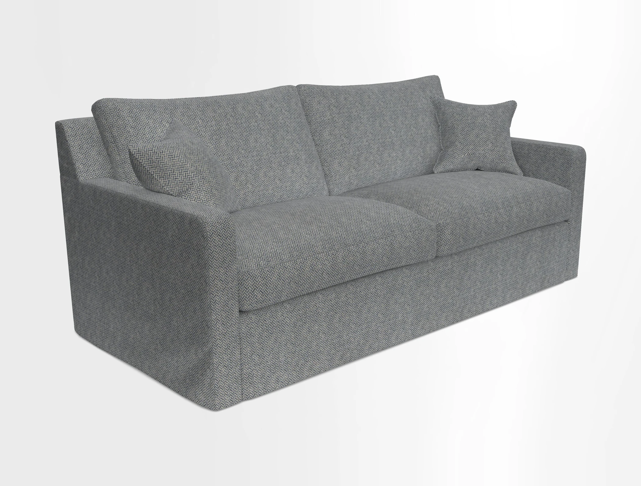 Stopham Sofa Bed in Romo Linara Shingle, seat in Designer's Guild Florian Corn